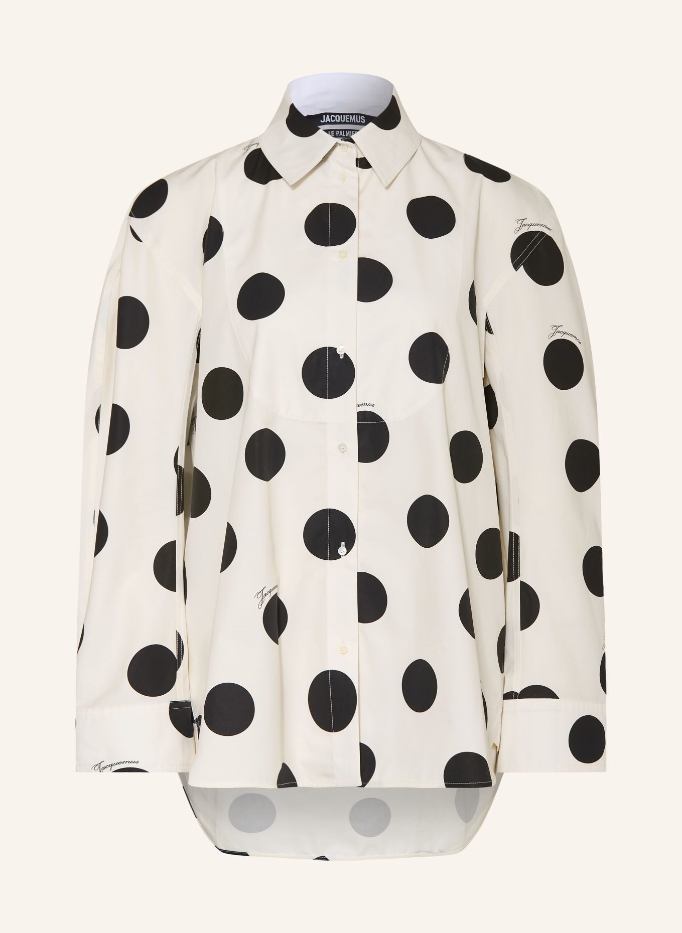 JACQUEMUS Shirt blouse LA CHEMISE CITTA: CREAM / BLACK