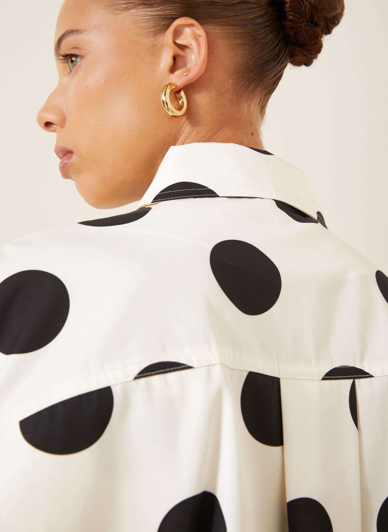 JACQUEMUS Shirt blouse LA CHEMISE CITTA: CREAM / BLACK