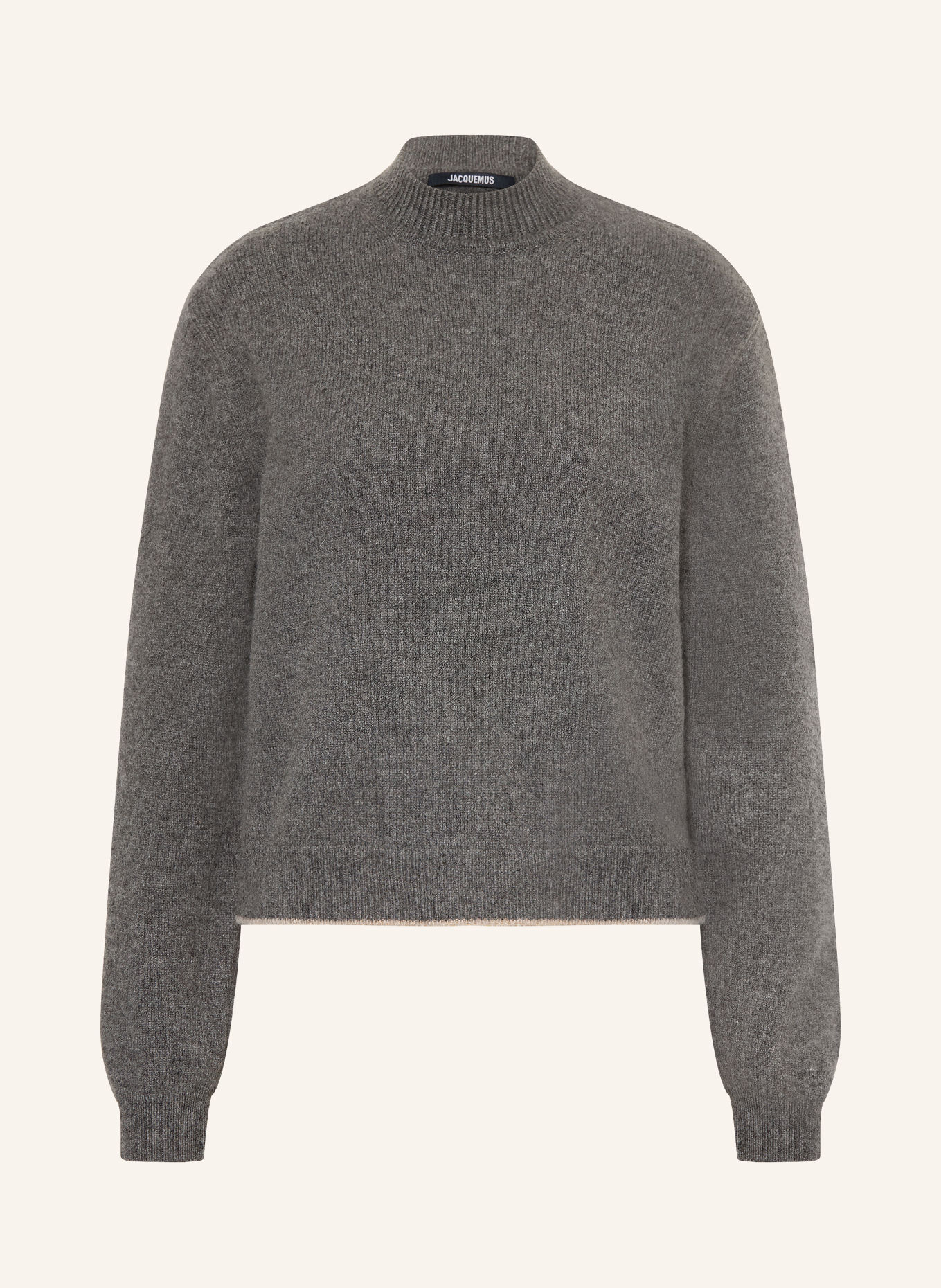 JACQUEMUS Kashmir-Pullover LA MAILLE CACHEMIRE: GRÅ / LYSEBRUN