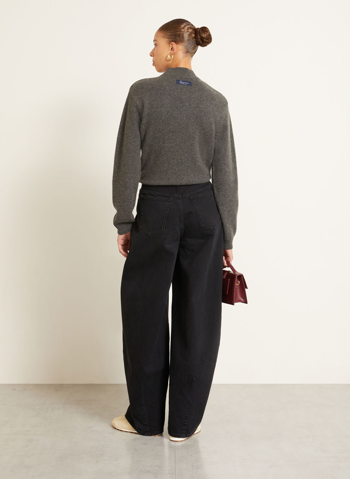 JACQUEMUS Kashmir-Pullover LA MAILLE CACHEMIRE: GRÅ / LYSEBRUN