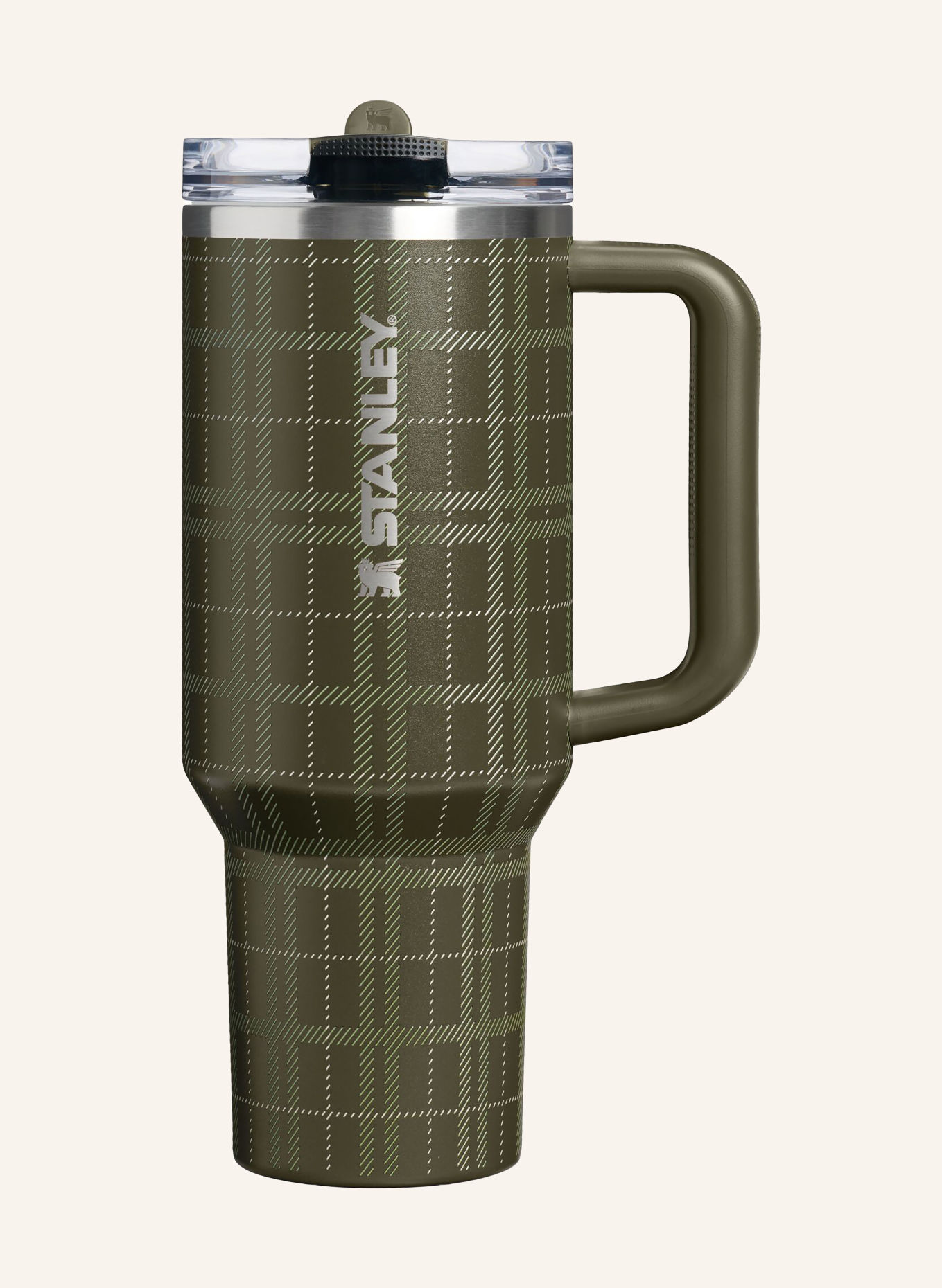 STANLEY THE QUENCHER FLIPSTRAW PROTOUR Insulated Cup: KHAKI / SILVER