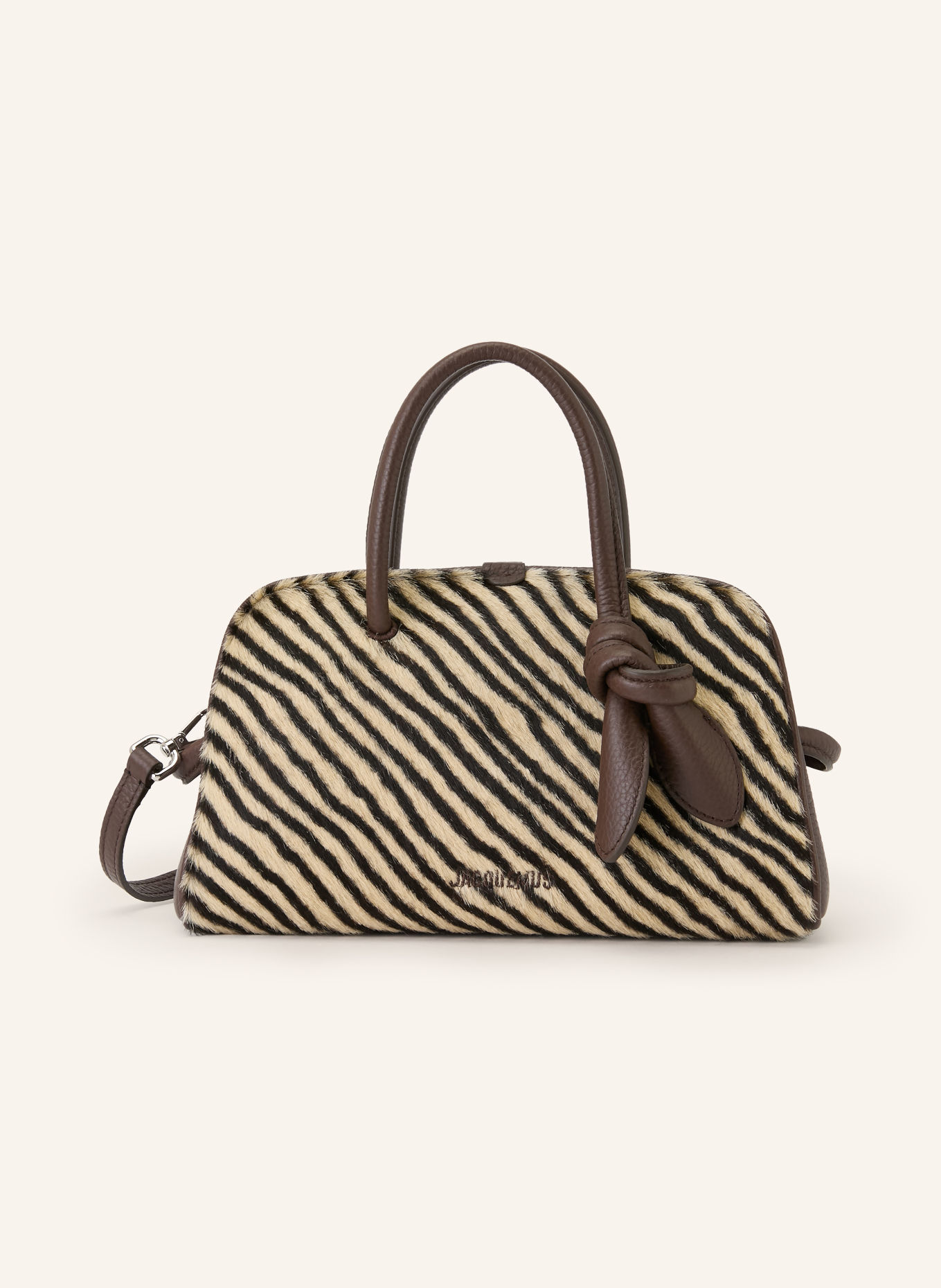 JACQUEMUS Sac à main LE PETIT TURISMO: MARRON / CHAMEAU / NOIR
