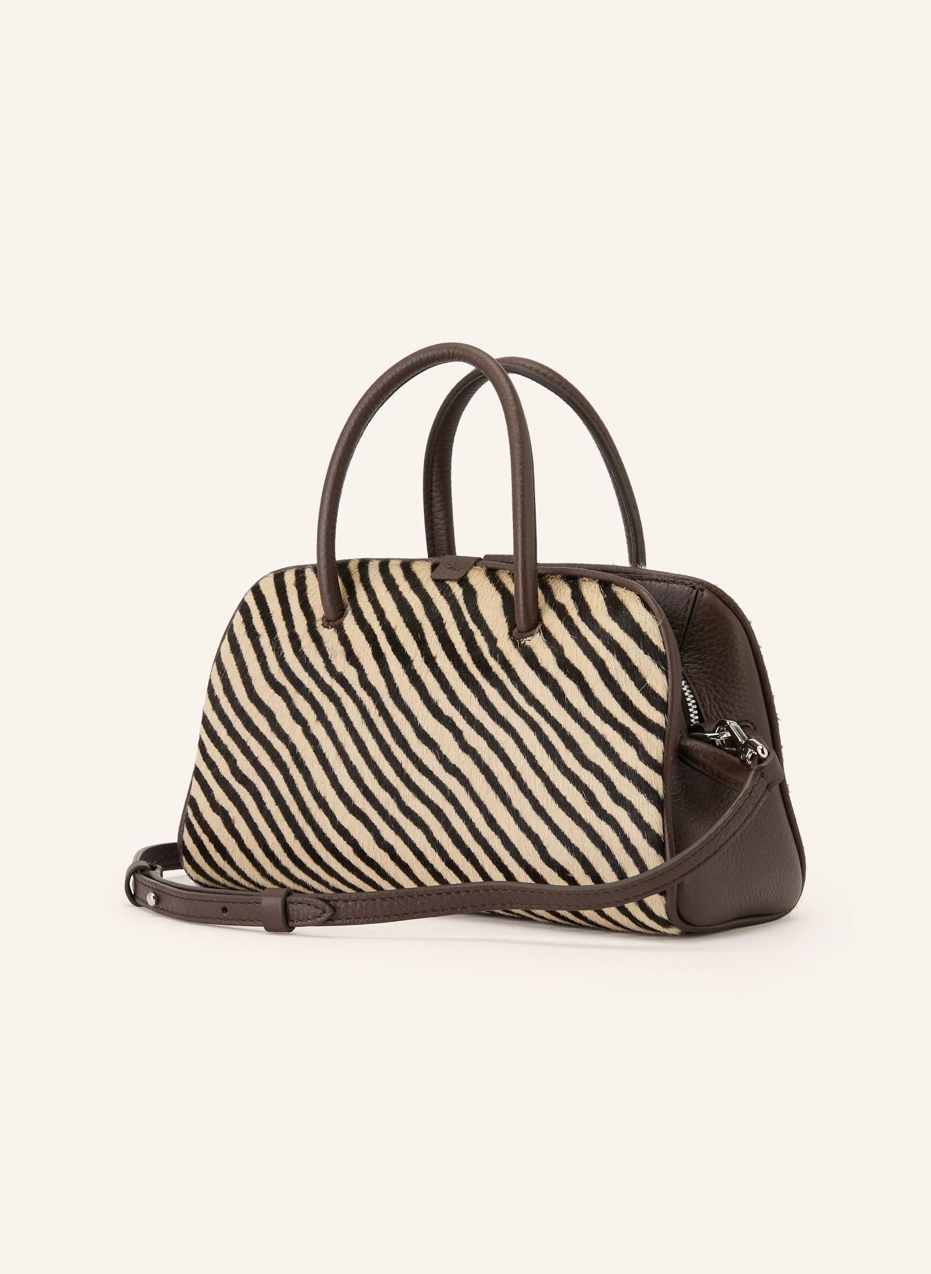 JACQUEMUS Sac à main LE PETIT TURISMO: MARRON / CHAMEAU / NOIR