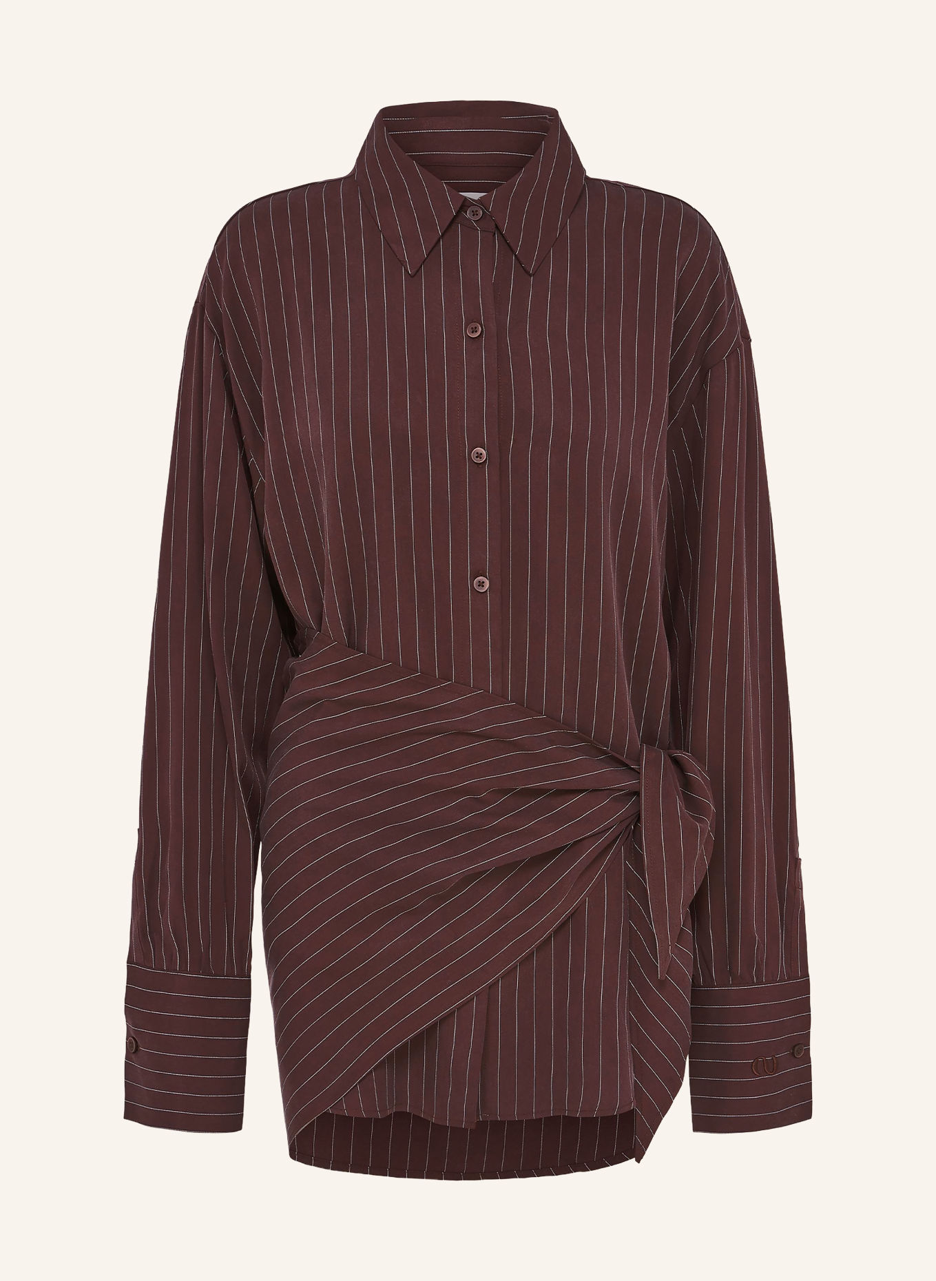 LeGer Studio BEYOND Shirt blouse: DARK BROWN / WHITE