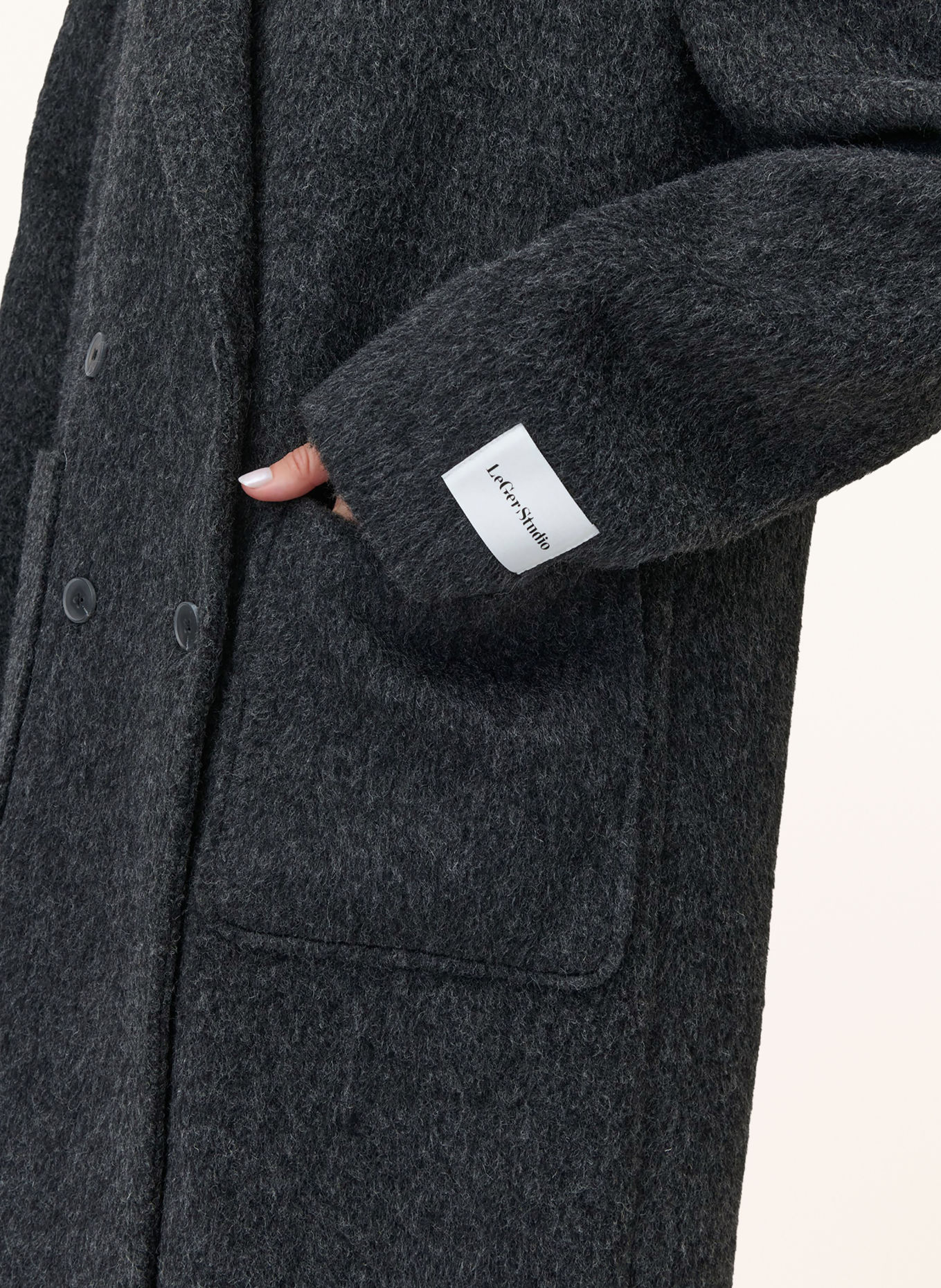 LeGer Studio LAURENTIA Pea coat: DARK GRAY