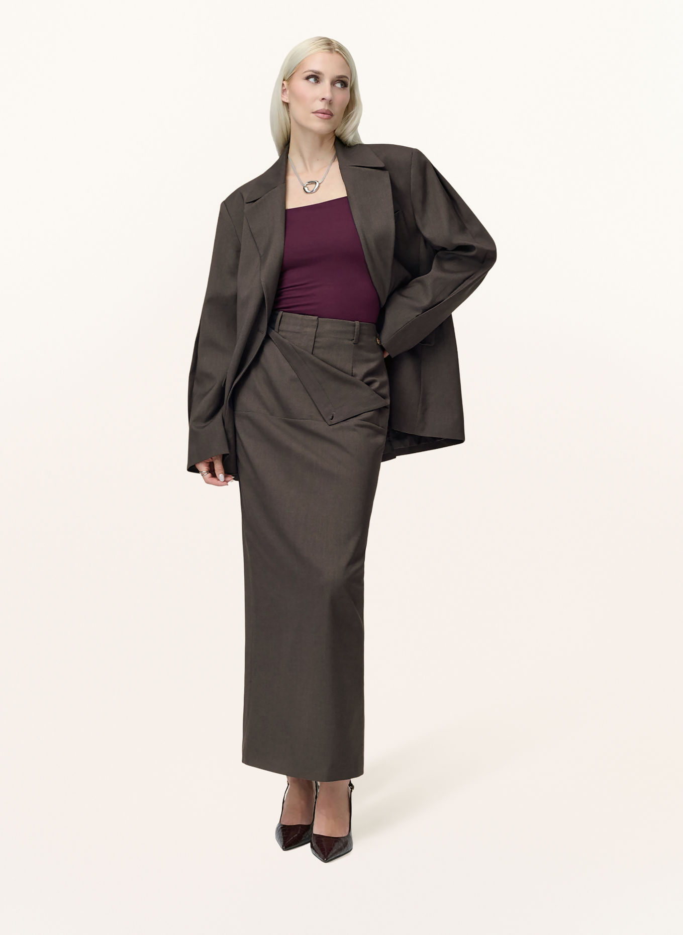 LeGer Studio allie Skirt: DARK GRAY