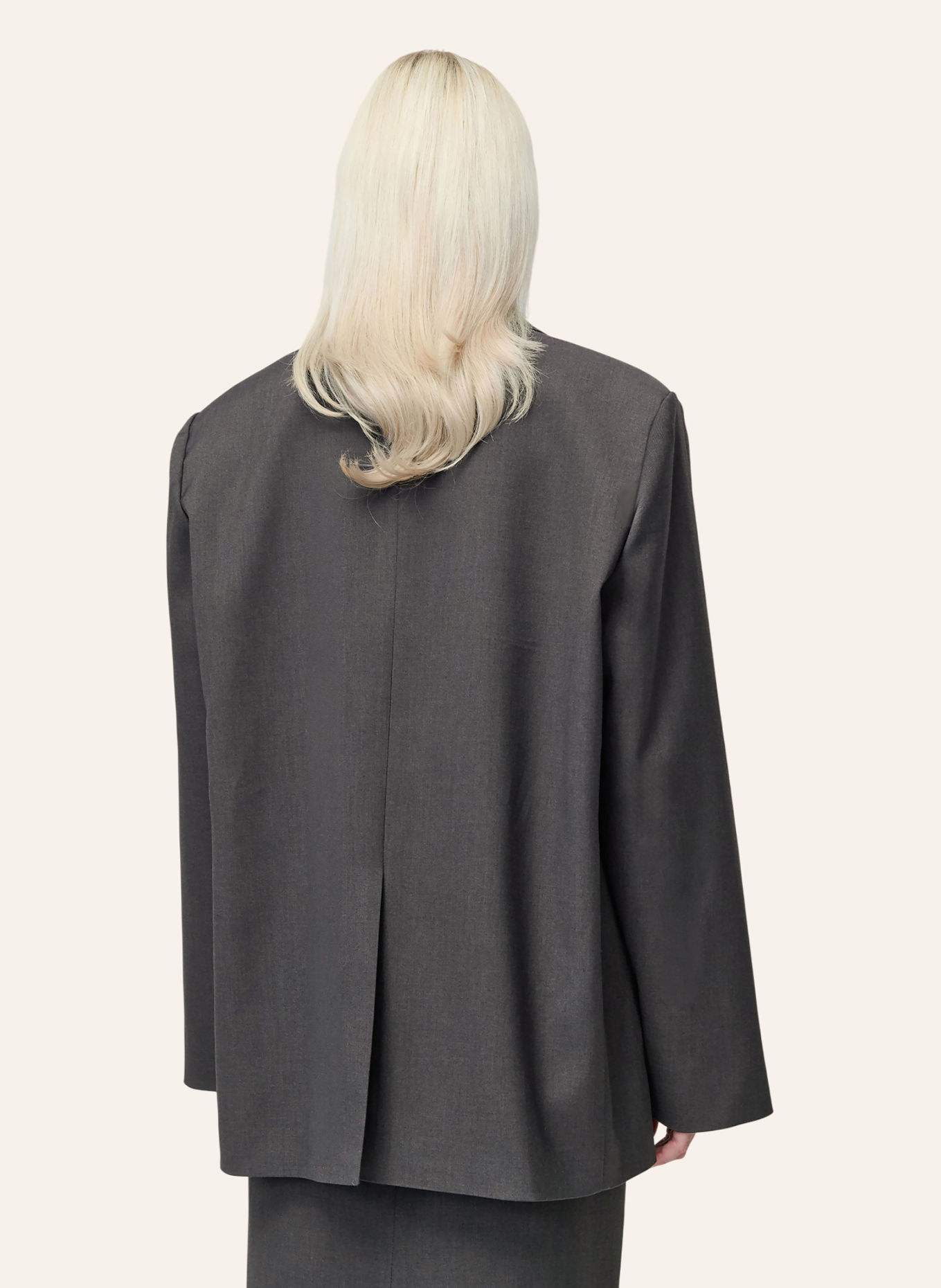 LeGer Studio allie Oversized Blazer: DARK GRAY