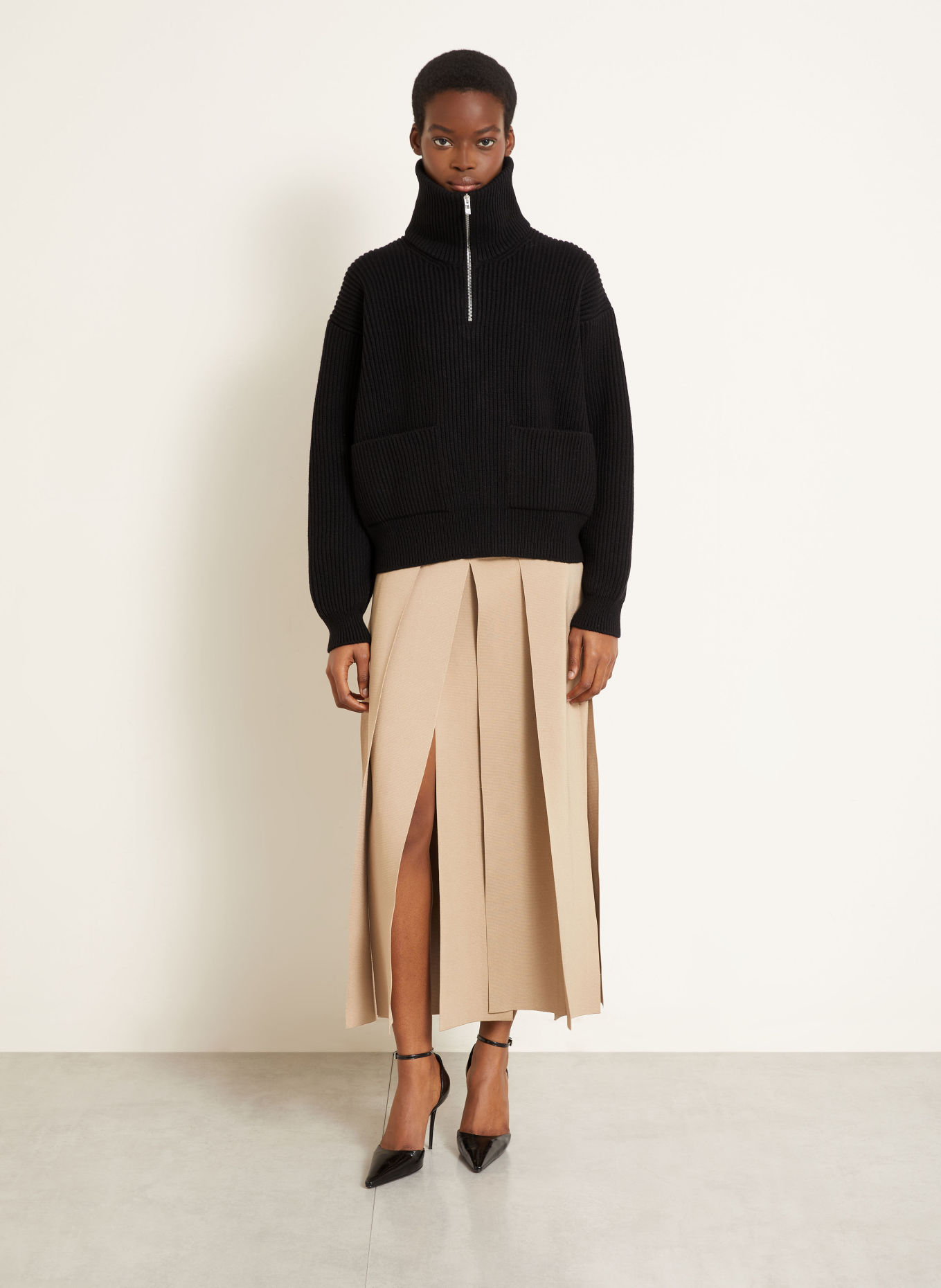 ALAÏA Svetr troyer: ČERNÁ