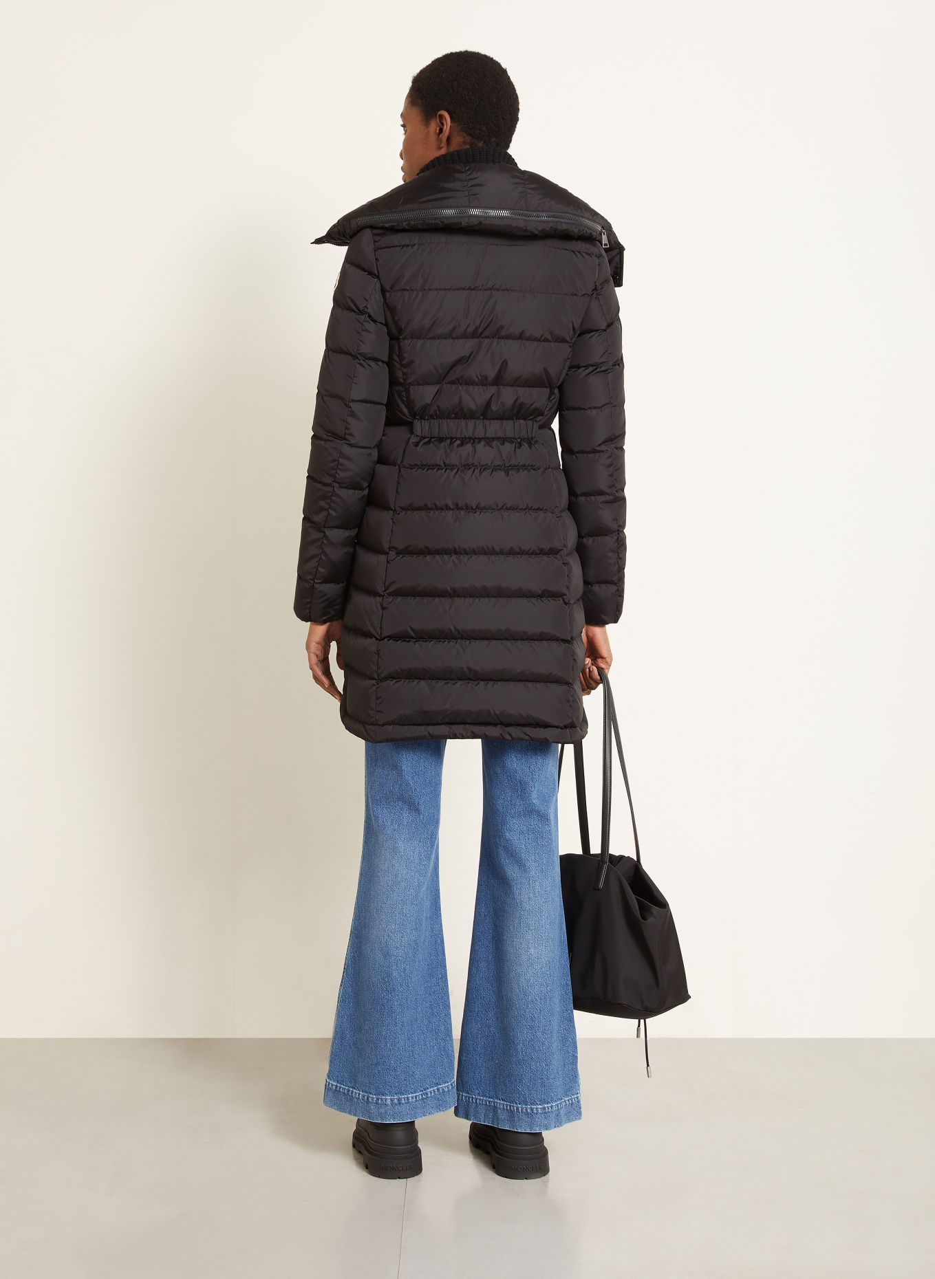 MONCLER FLAMMETTE Down coat: BLACK