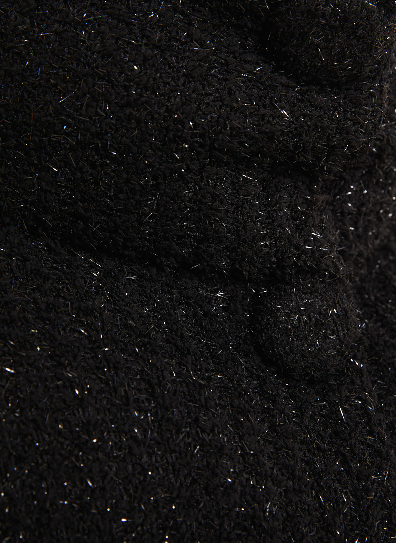 MONCLER ALMEE-donsjas met glittergaren: ZWART