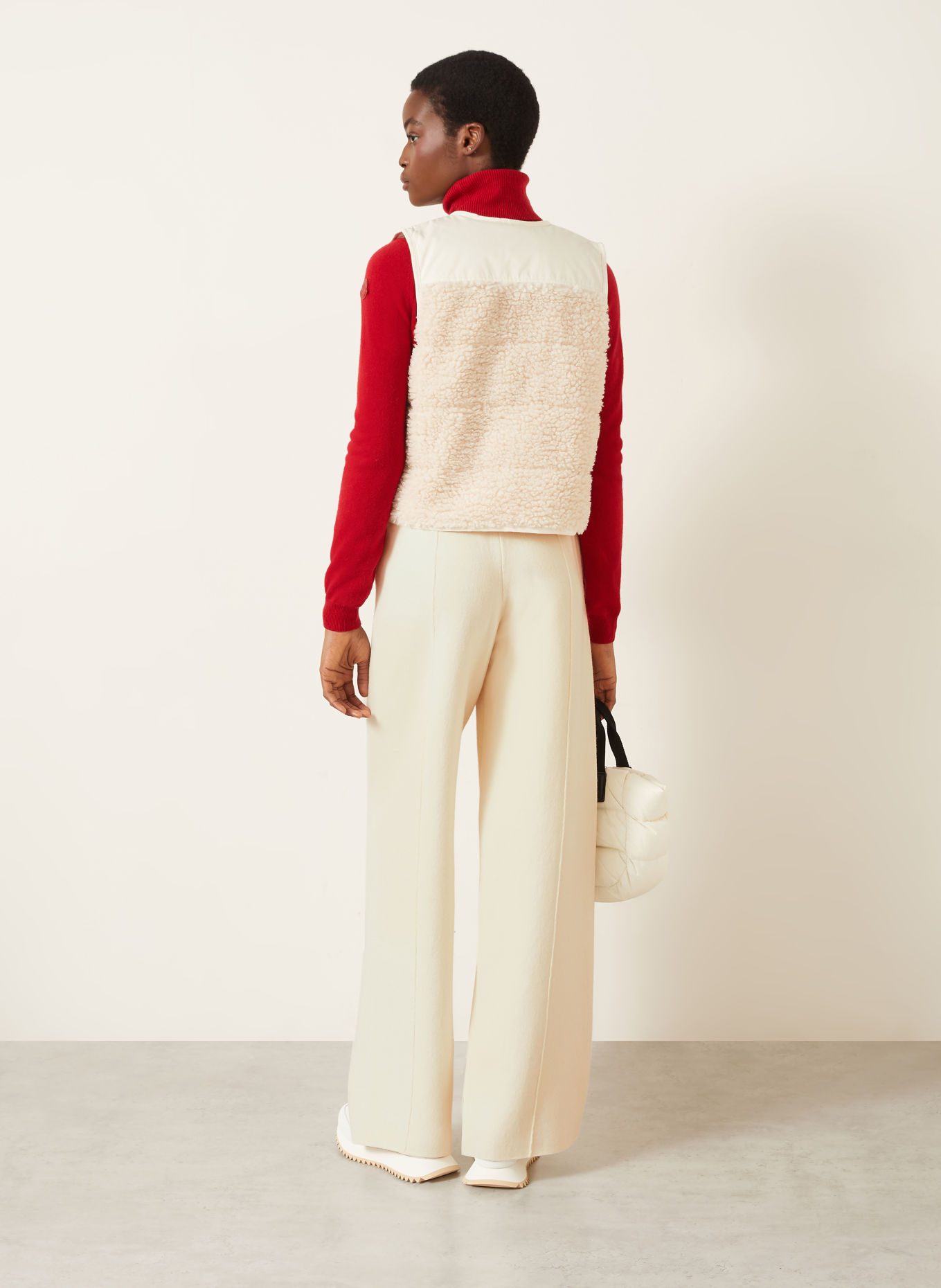 MONCLER Pantalon en maille: ÉCRU