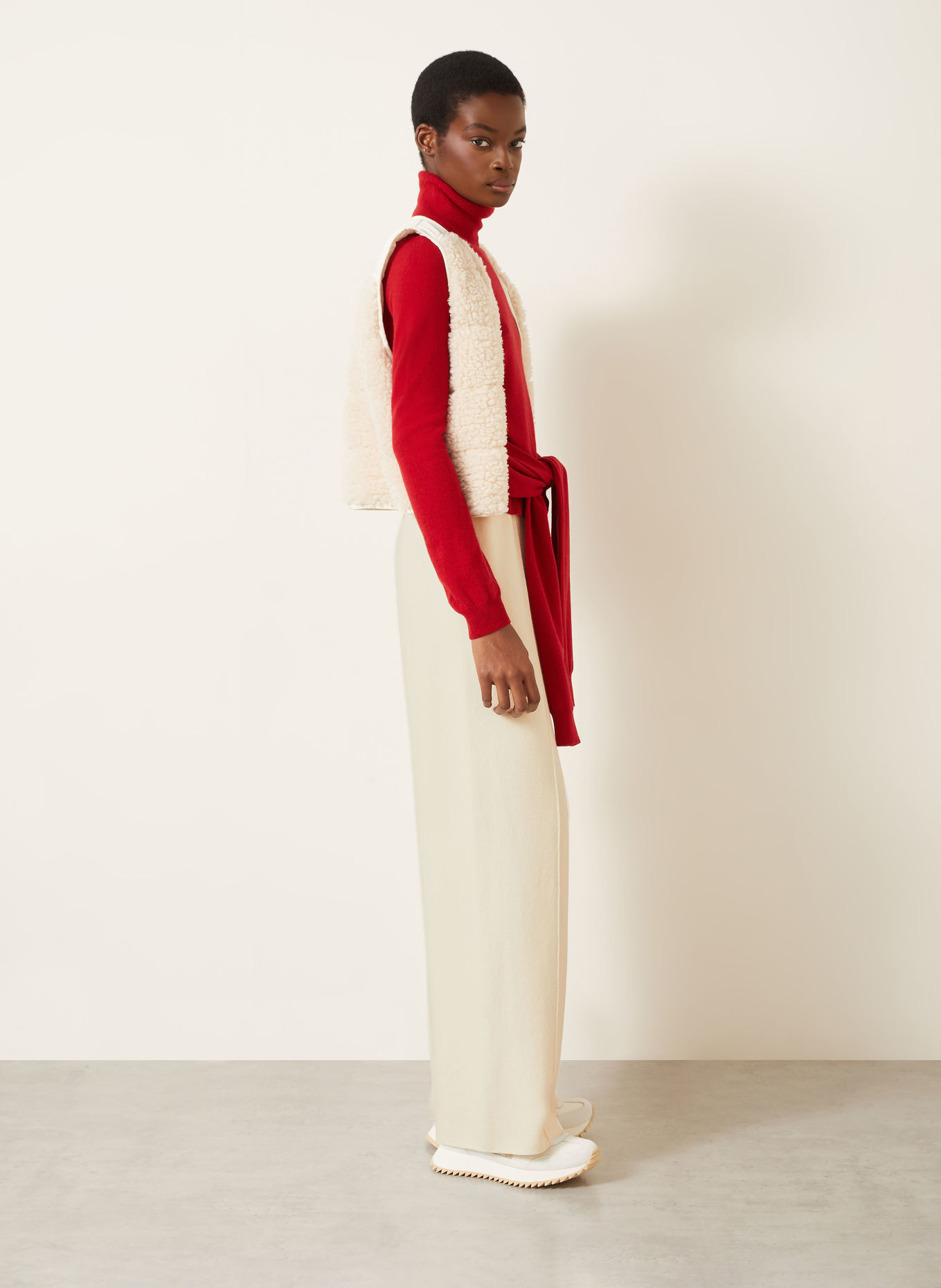 MONCLER Pantalon en maille: ÉCRU