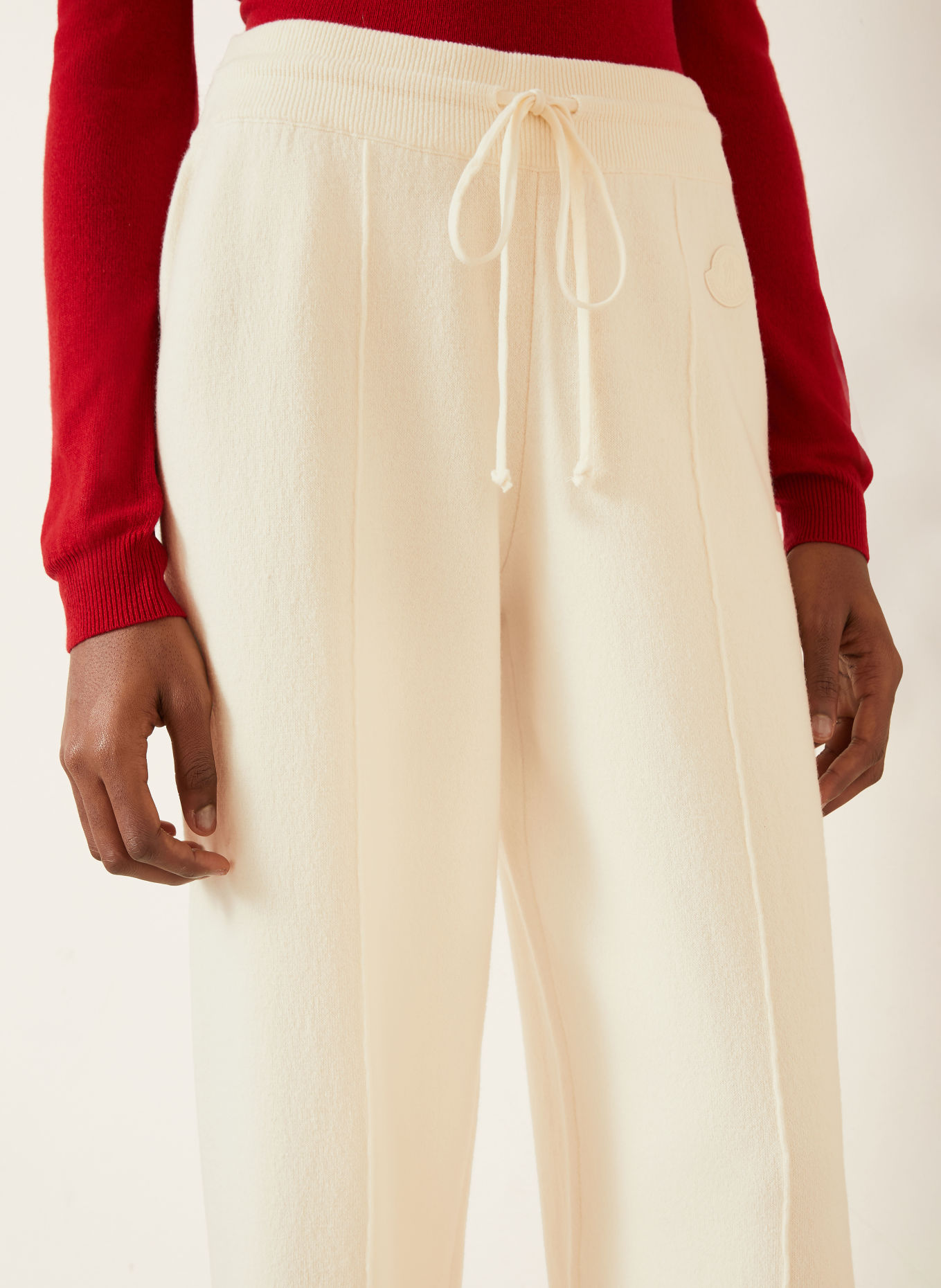MONCLER Pantalon en maille: ÉCRU
