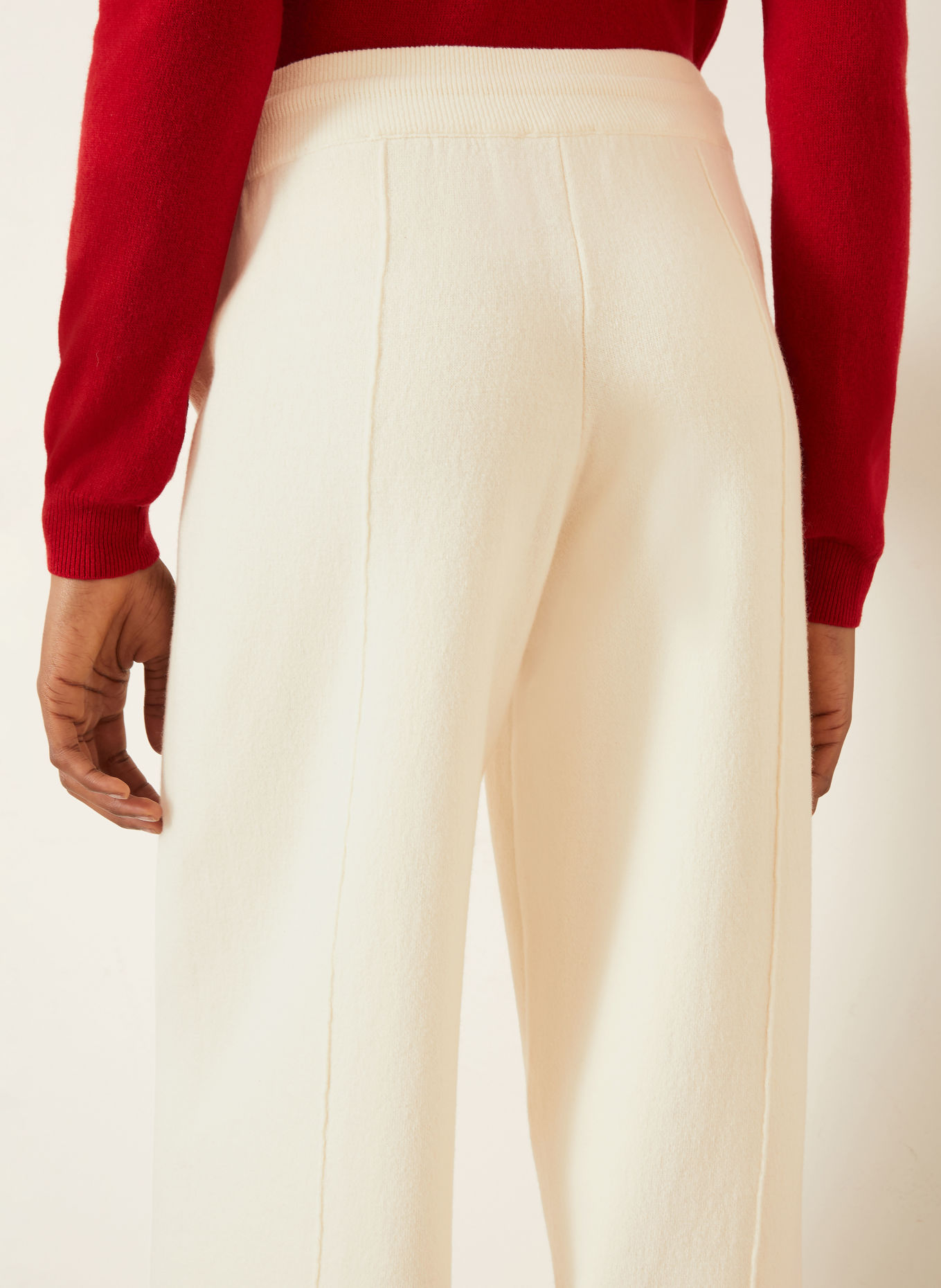 MONCLER Pantalon en maille: ÉCRU