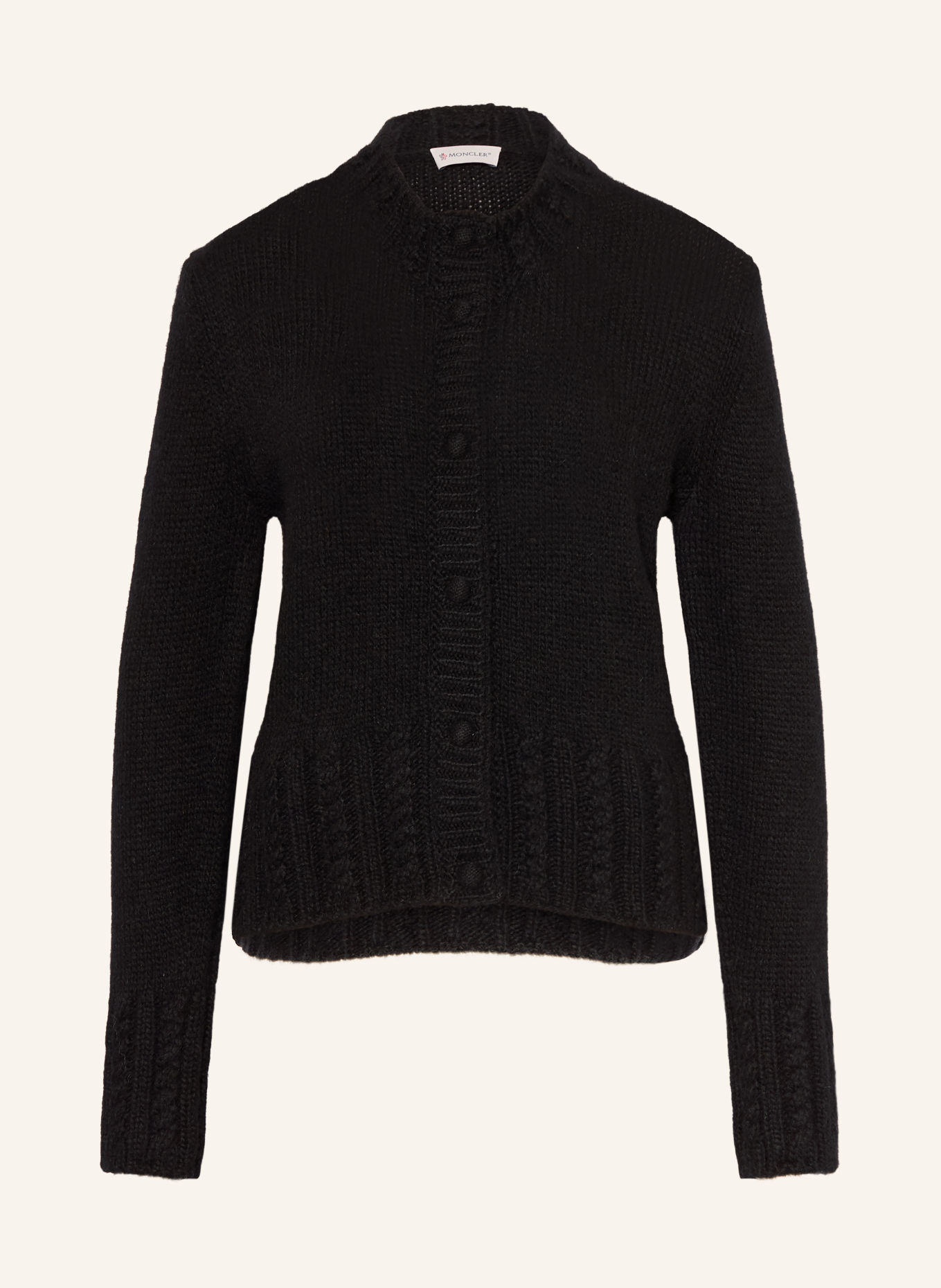 MONCLER Vest met alpaca: ZWART