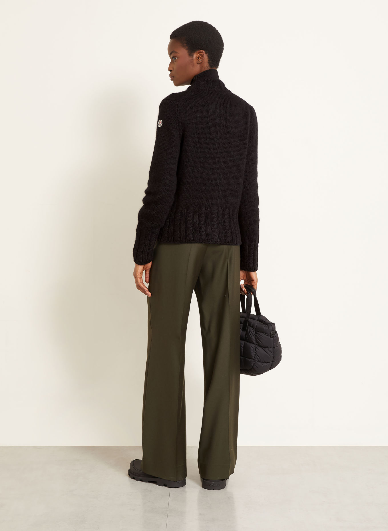 MONCLER Vest met alpaca: ZWART