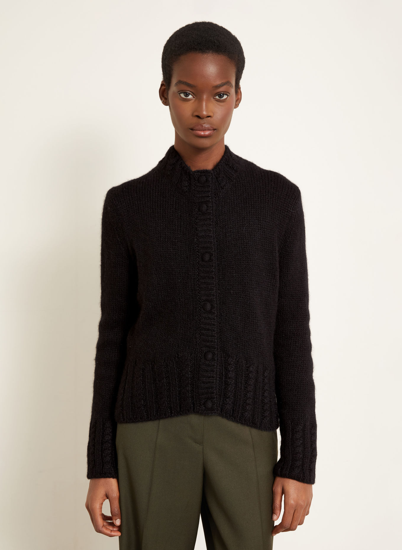 MONCLER Vest met alpaca: ZWART