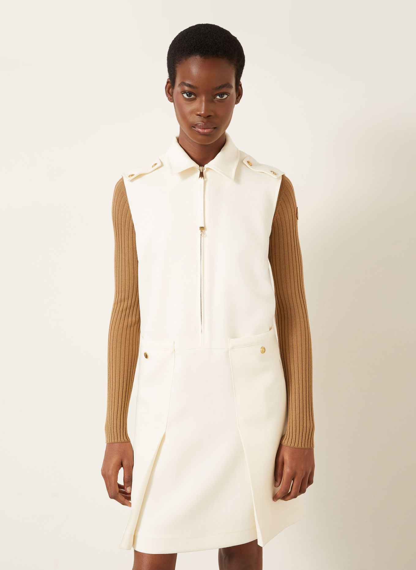MONCLER Sheath dress: CREAM