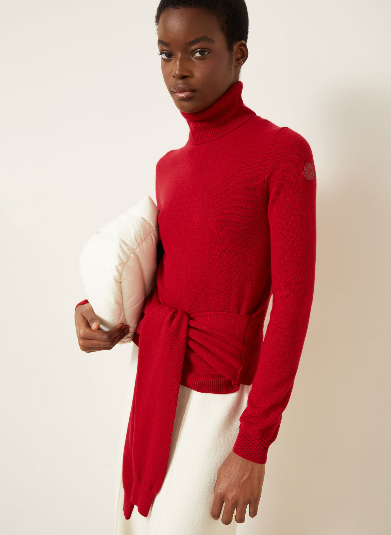 MONCLER Pull à col roulé: ROUGE