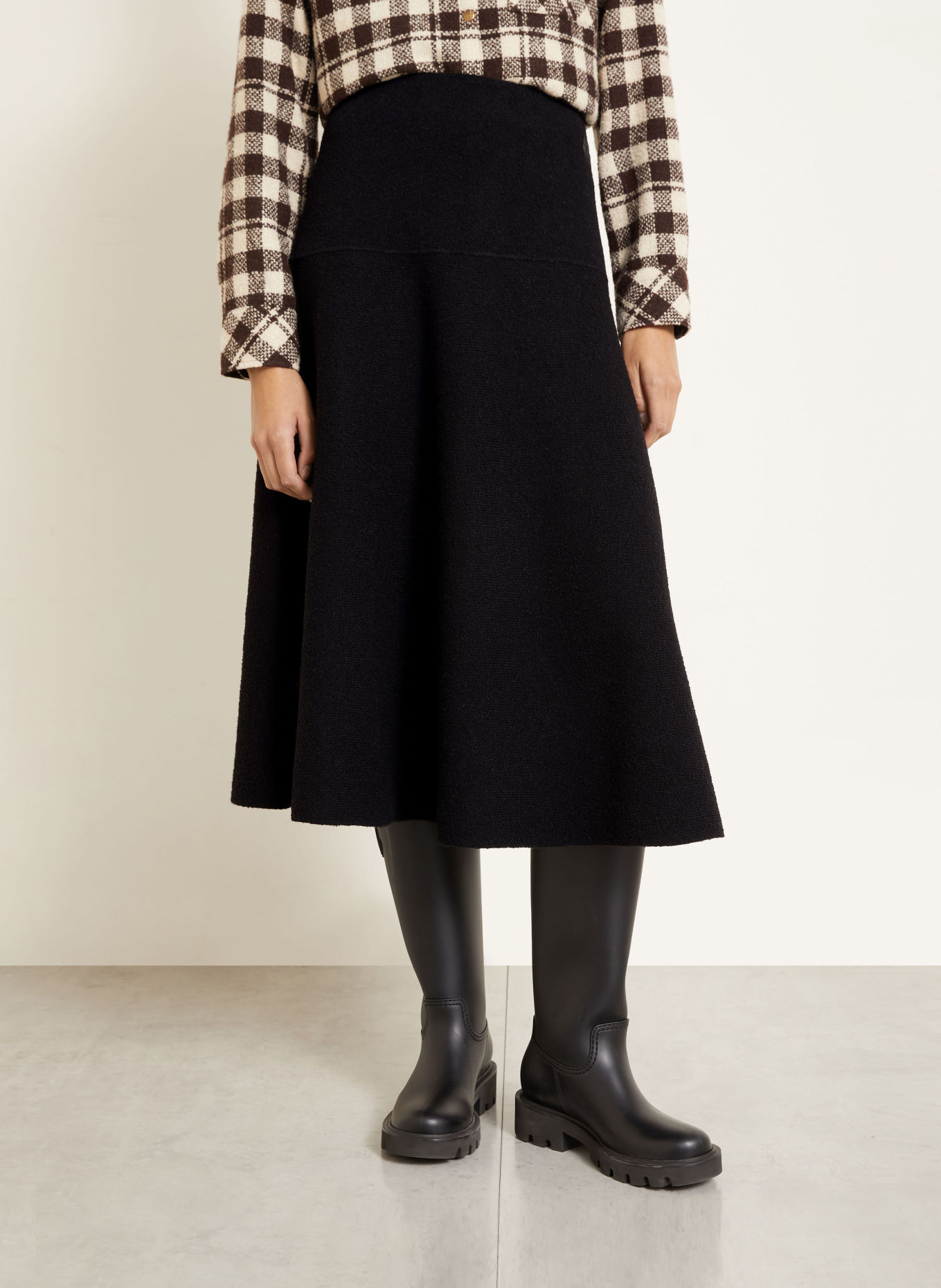 MONCLER Knit skirt: BLACK
