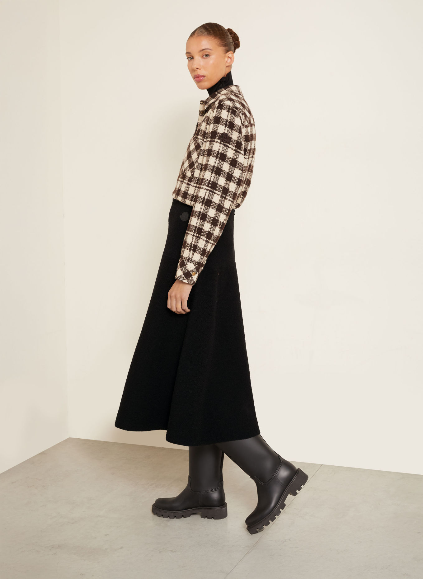 MONCLER Knit skirt: BLACK
