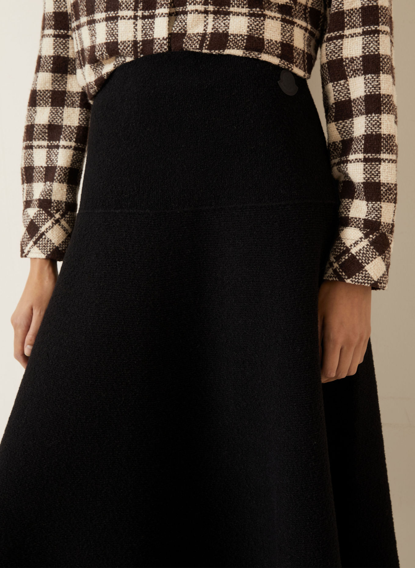 MONCLER Knit skirt: BLACK