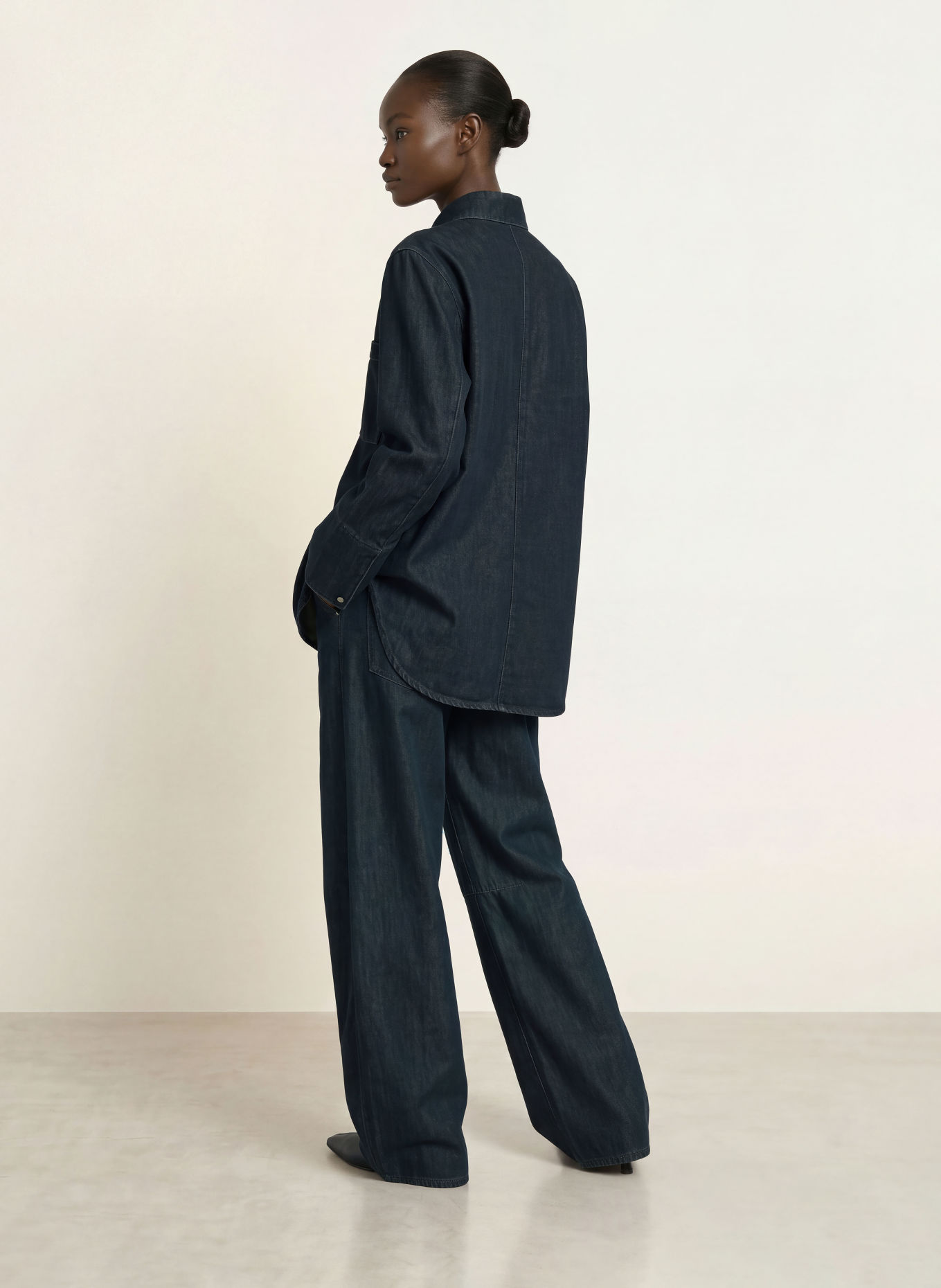 soeur LESLIE Denim blouse: DARK BLUE