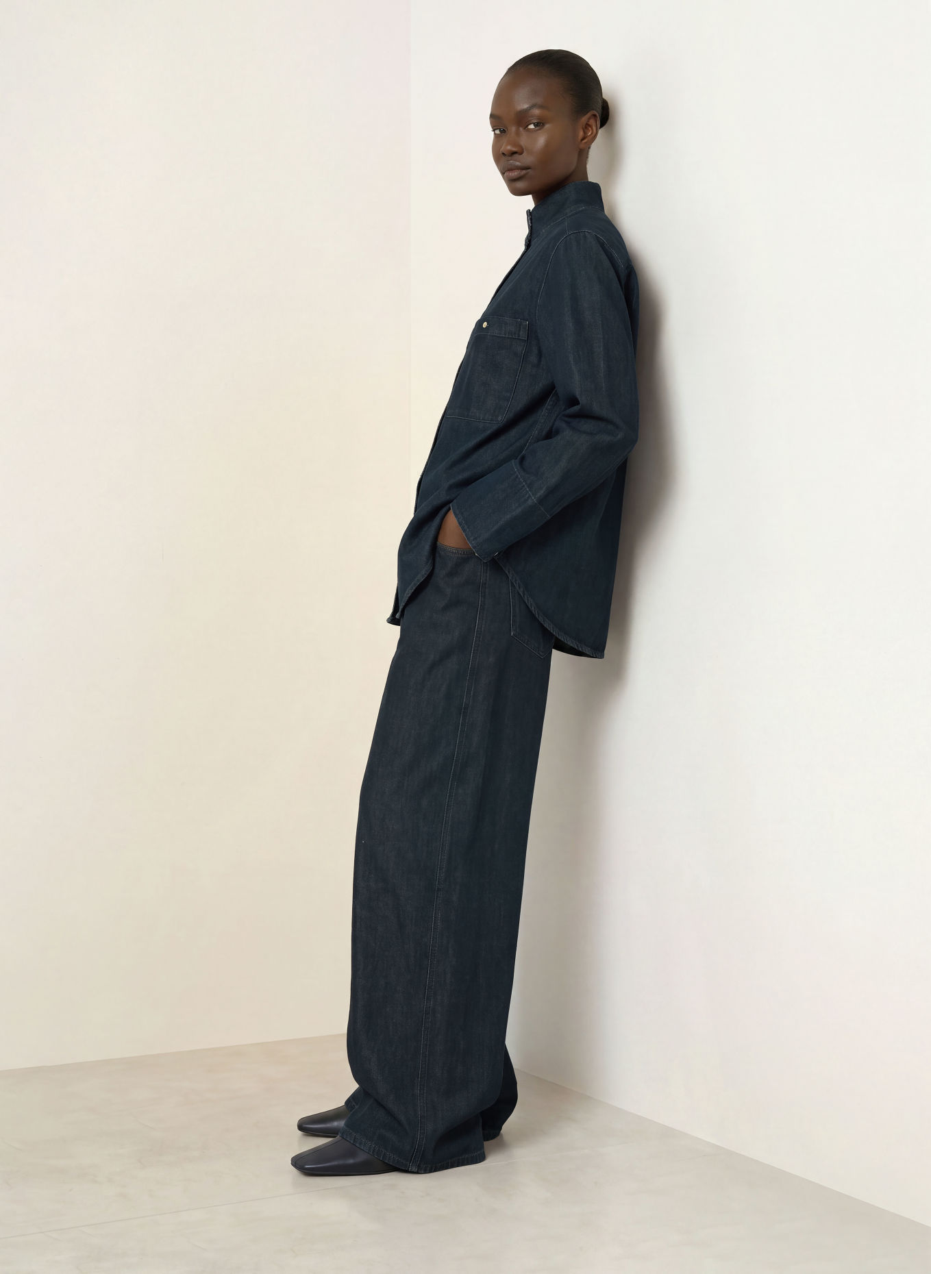 soeur LESLIE Denim blouse: DARK BLUE