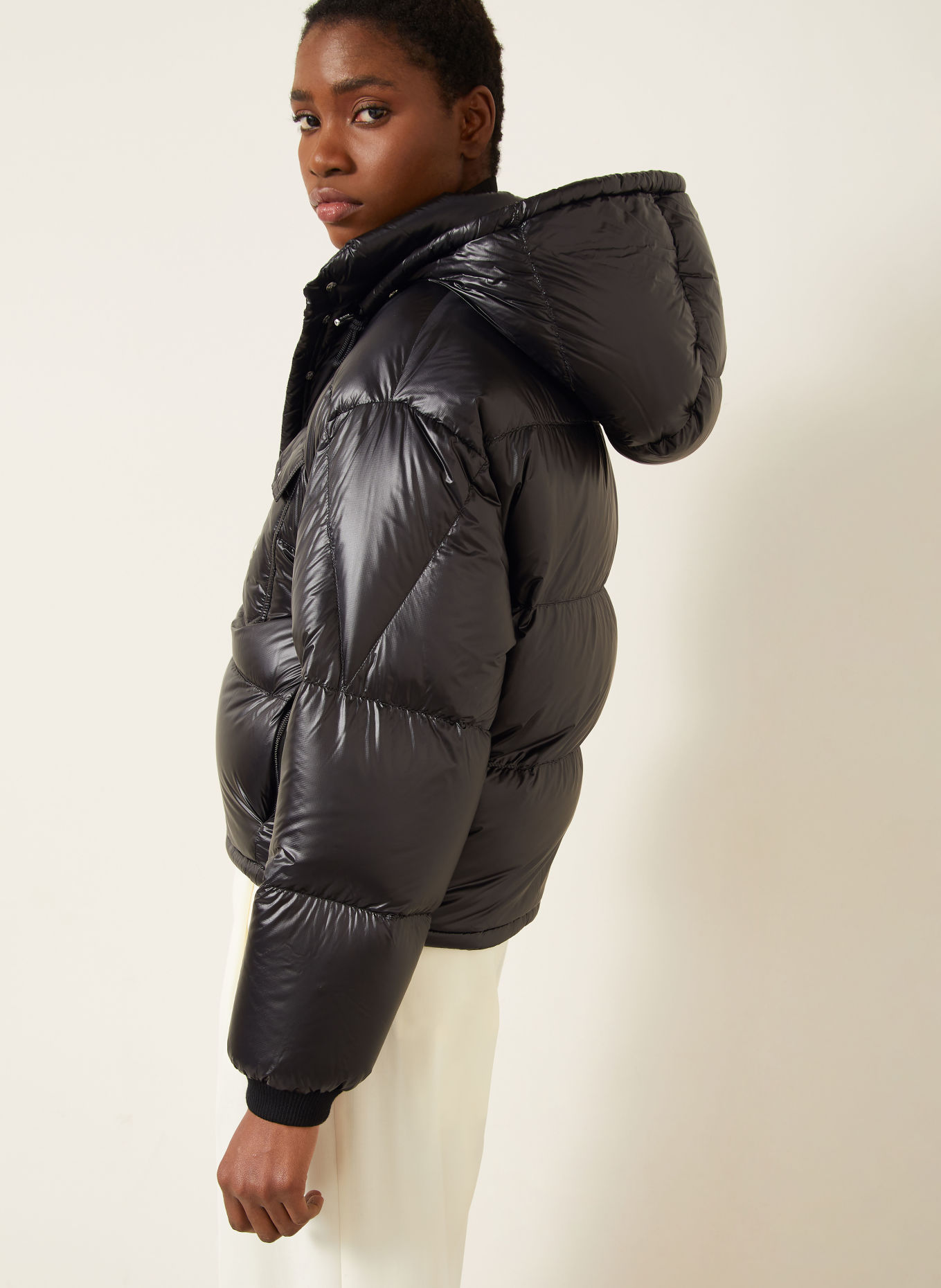 MONCLER KARAKORUM Down Jacket with Detachable Hood: BLACK