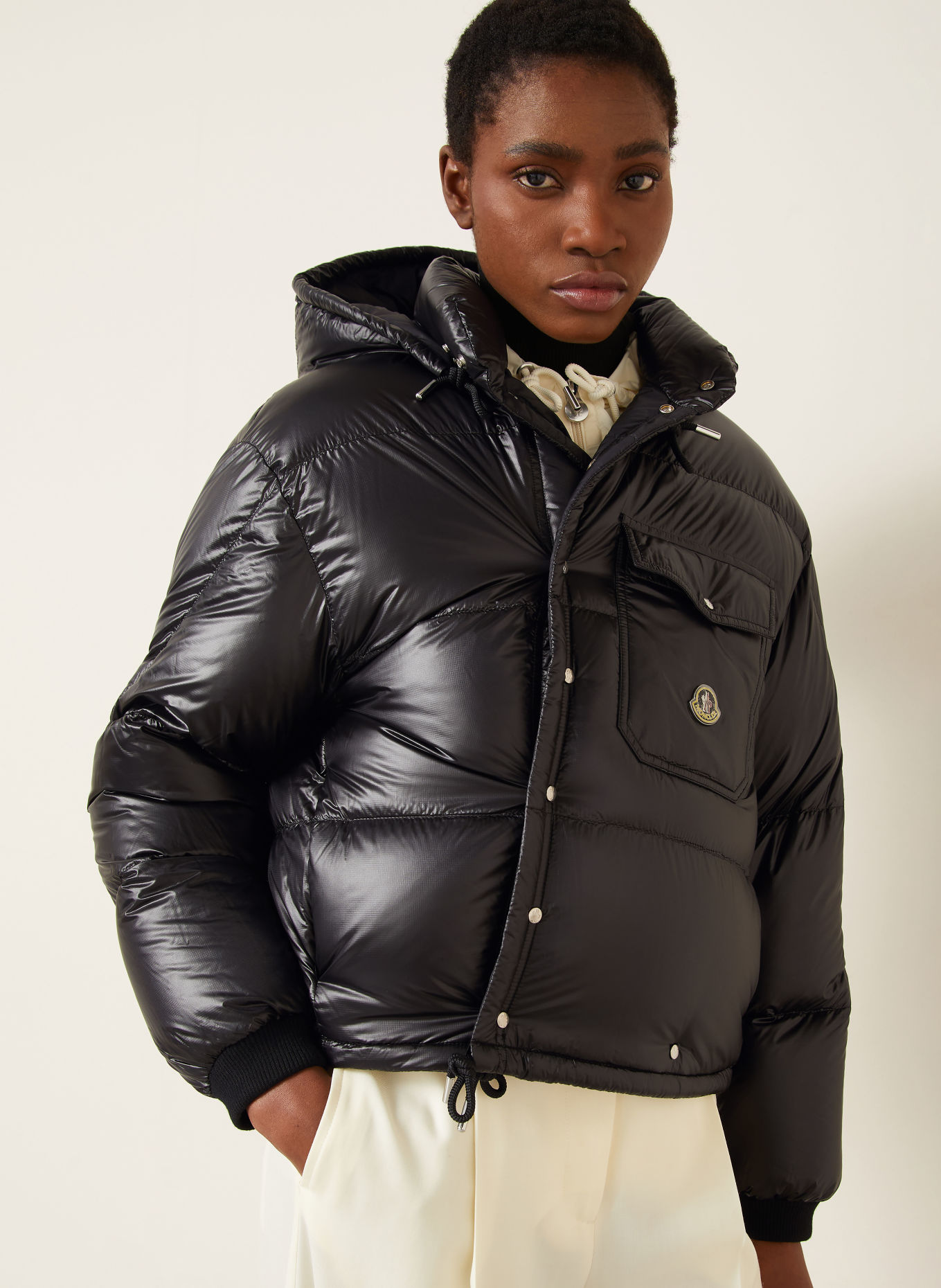 MONCLER KARAKORUM Down Jacket with Detachable Hood: BLACK