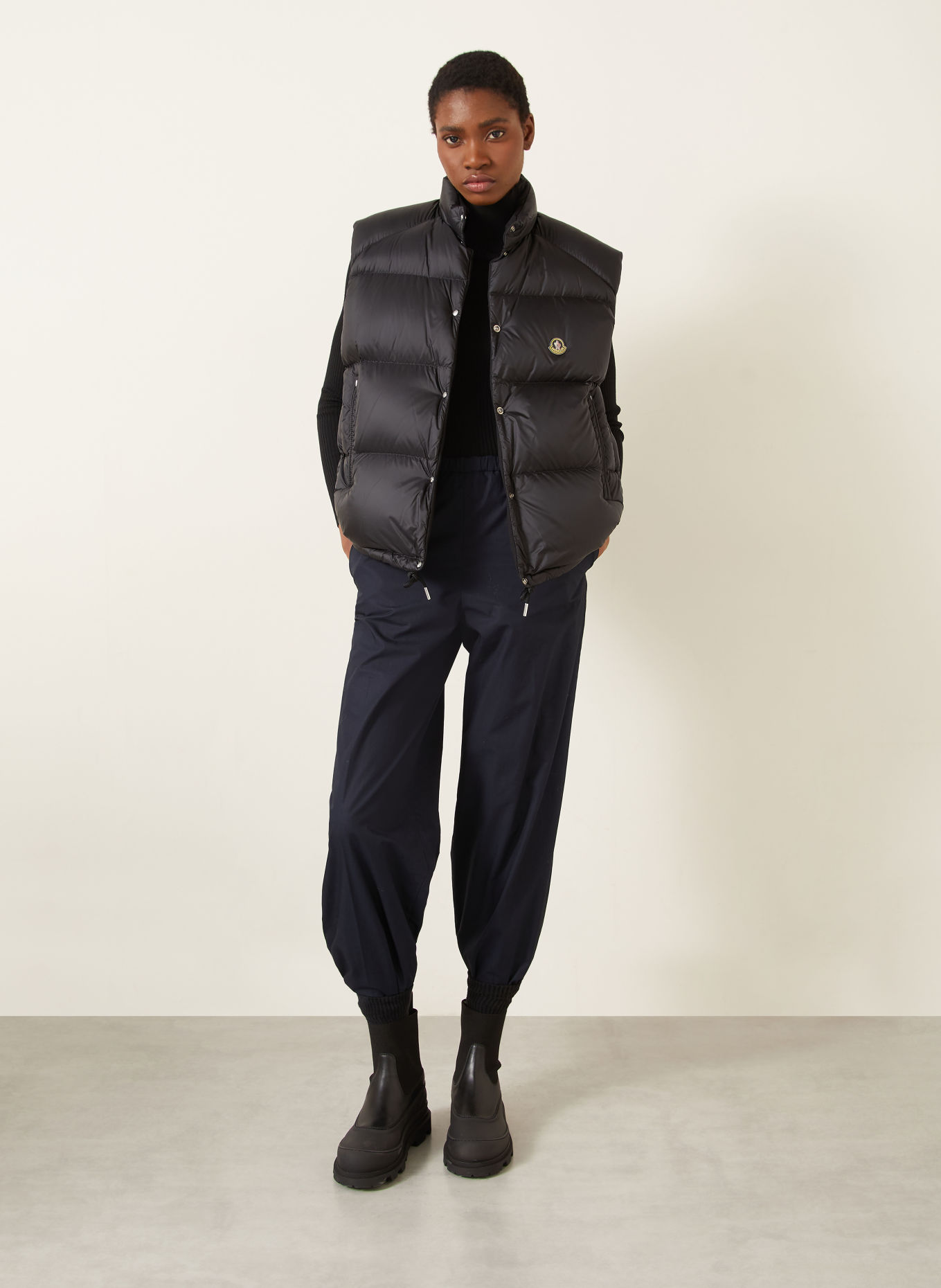 MONCLER TIBB Reversible Down Vest: BLACK