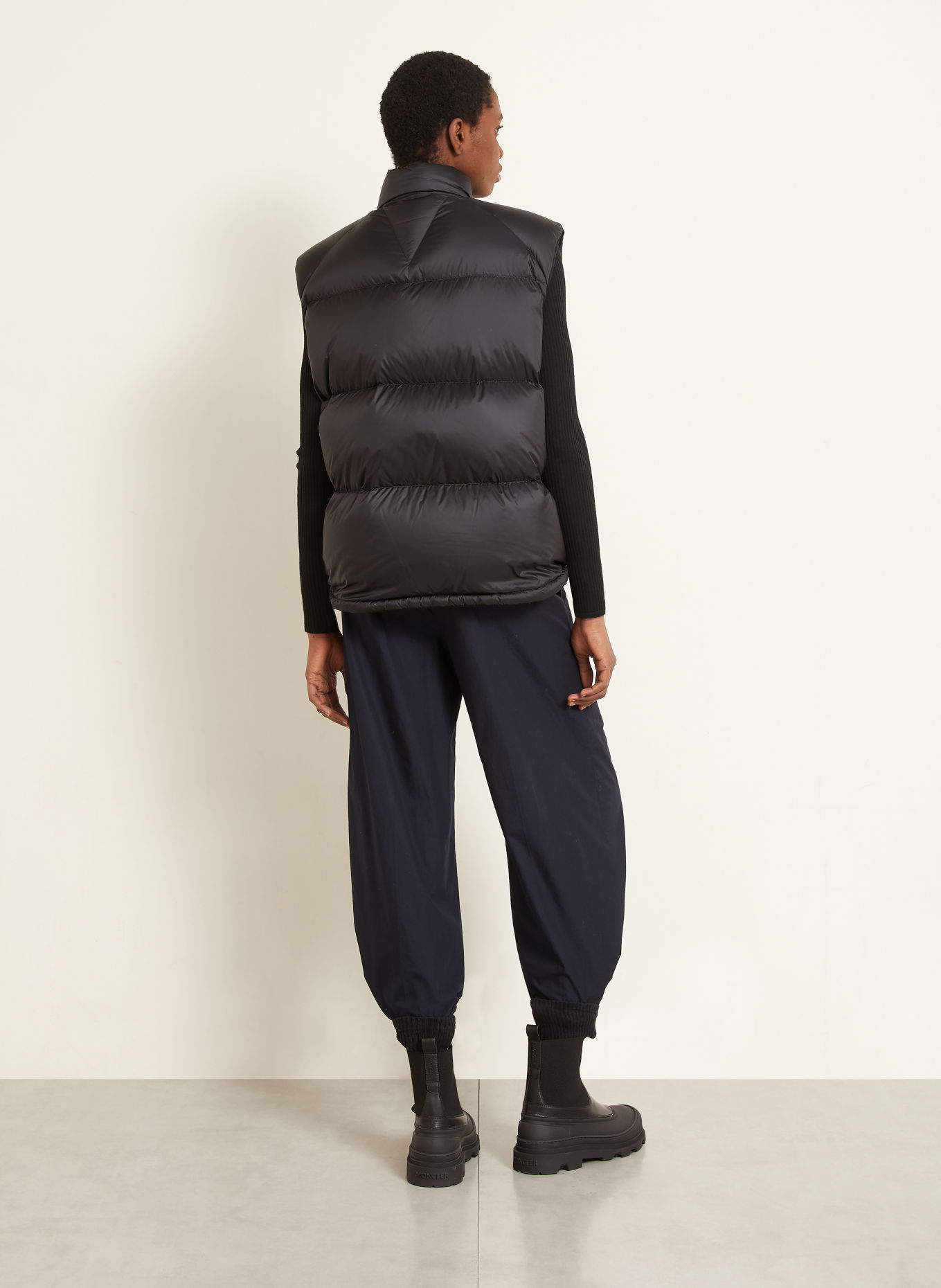 MONCLER TIBB Reversible Down Vest: BLACK