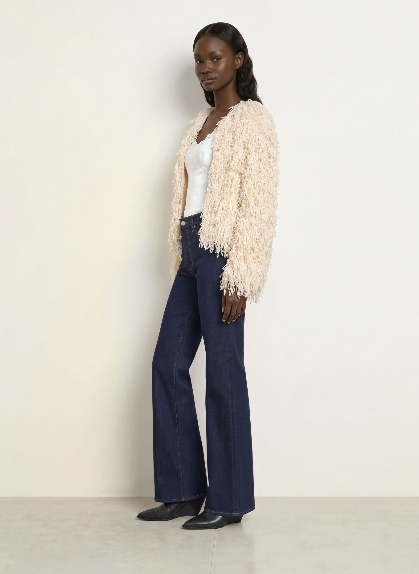 FRAME Strickjacke mit Alpaka: CREME