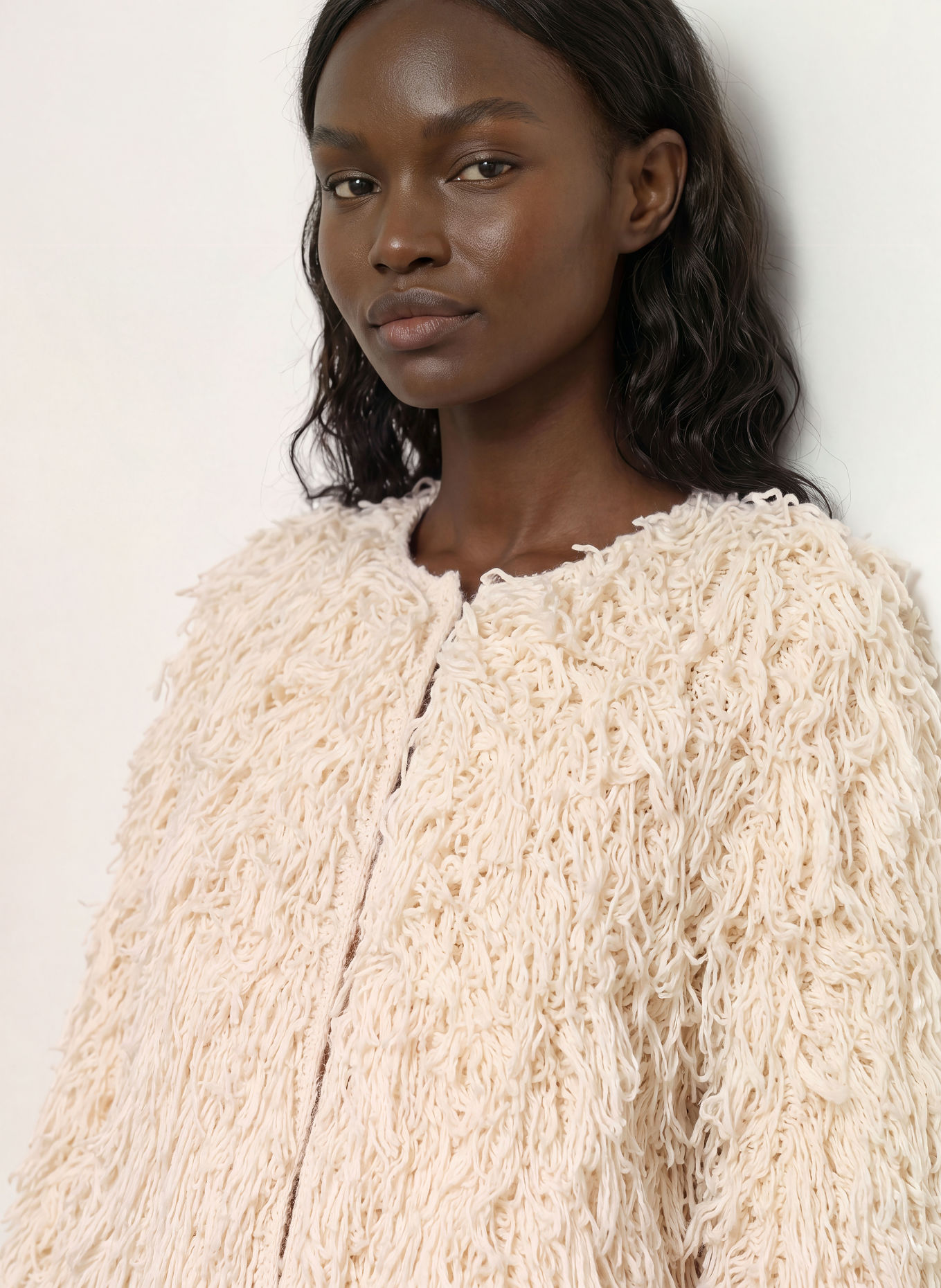 FRAME Strickjacke mit Alpaka: CREME