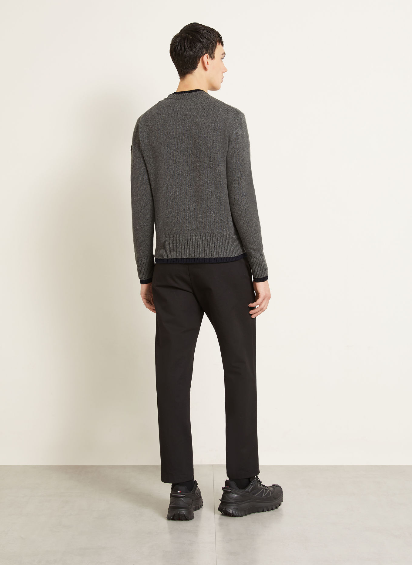MONCLER Sweater: DARK GRAY / DARK BLUE