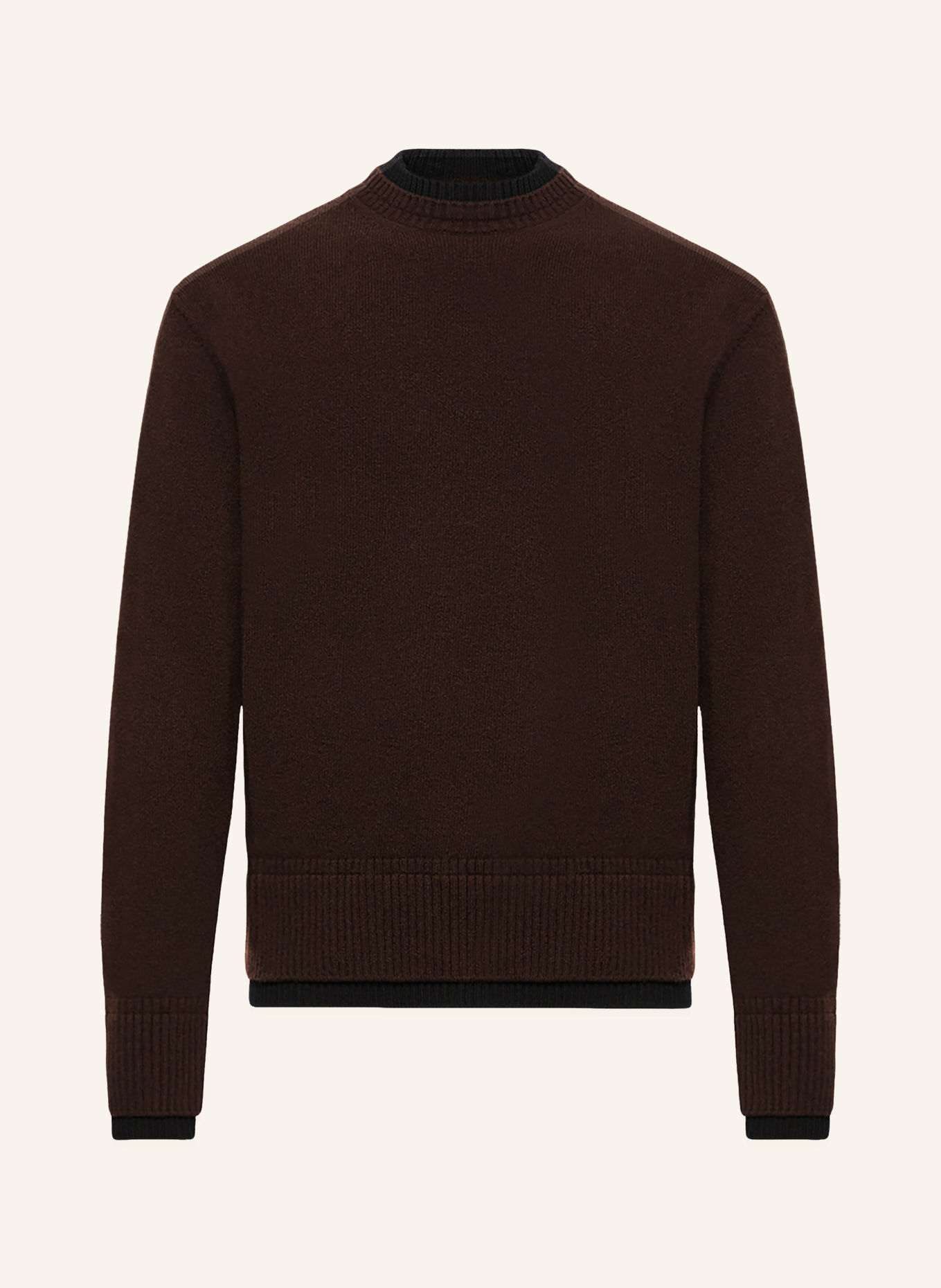 MONCLER Sweater: DARK BROWN / BLACK