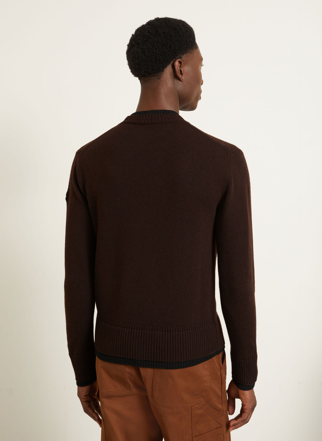 MONCLER Sweater: DARK BROWN / BLACK