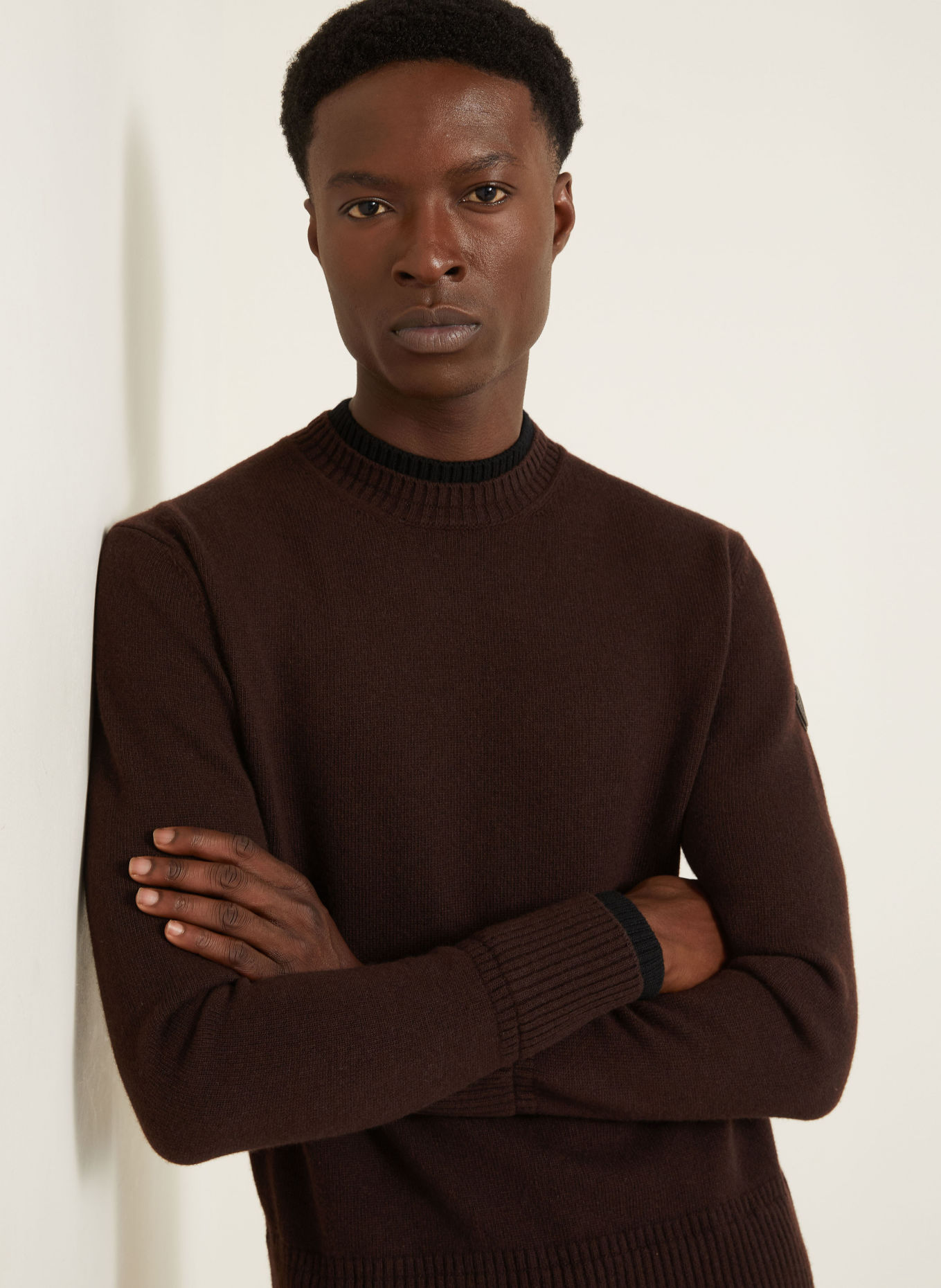 MONCLER Sweater: DARK BROWN / BLACK