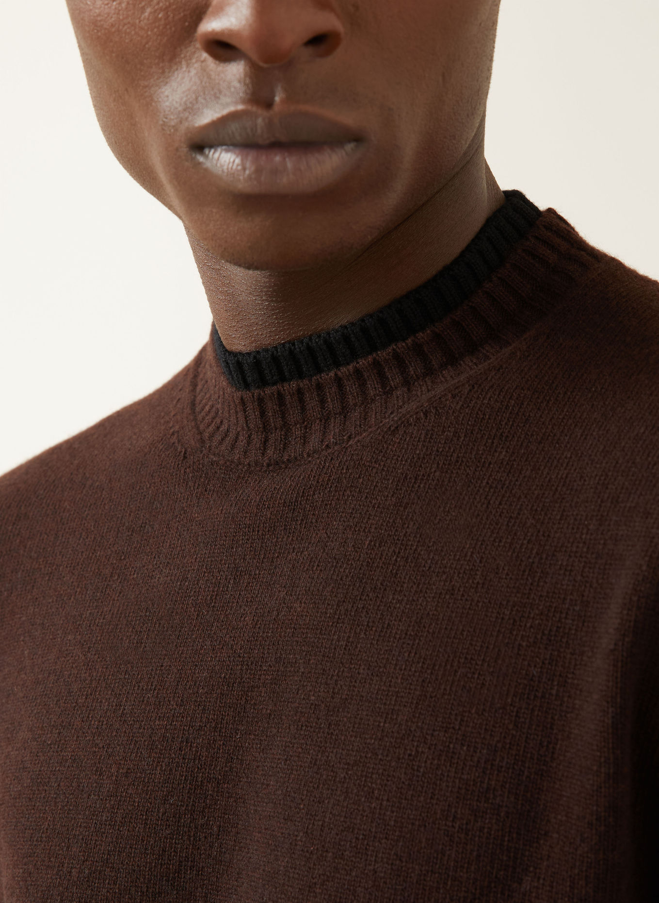 MONCLER Sweater: DARK BROWN / BLACK