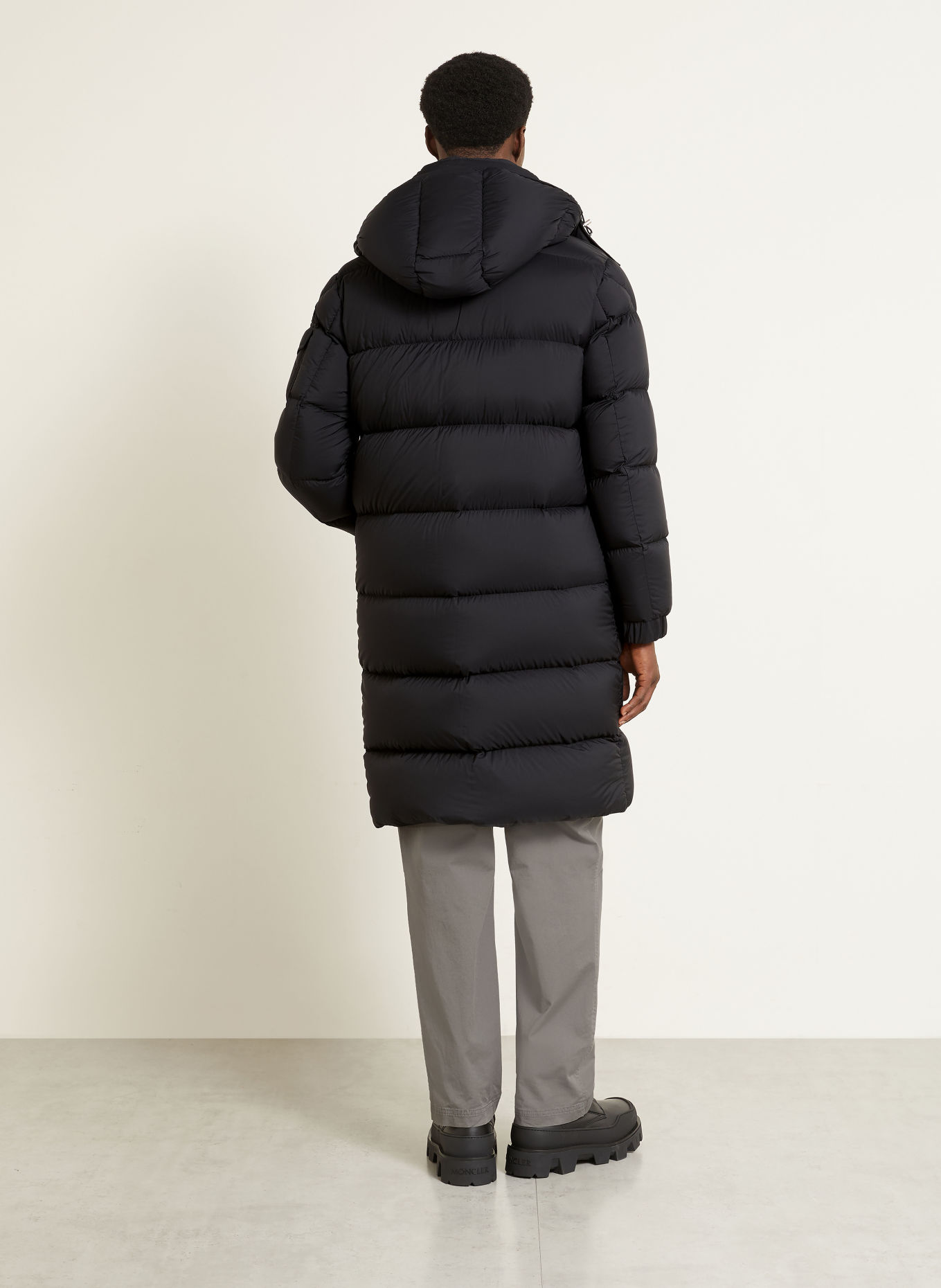 MONCLER HANOVERIAN Donsmantel met afneembare capuchon: ZWART