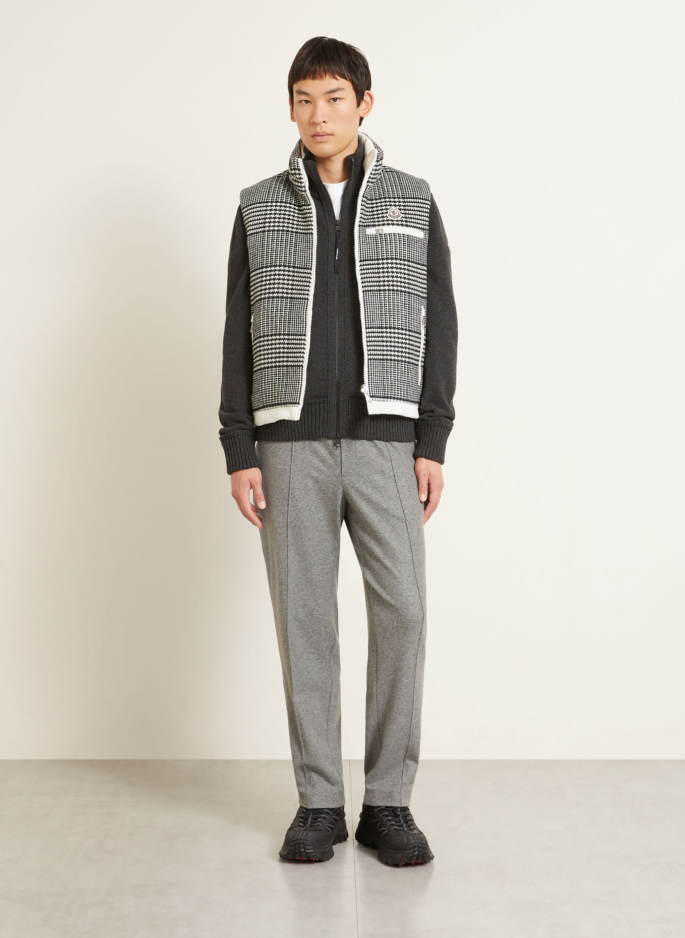 MONCLER Strickjacke: DUNKELGRAU