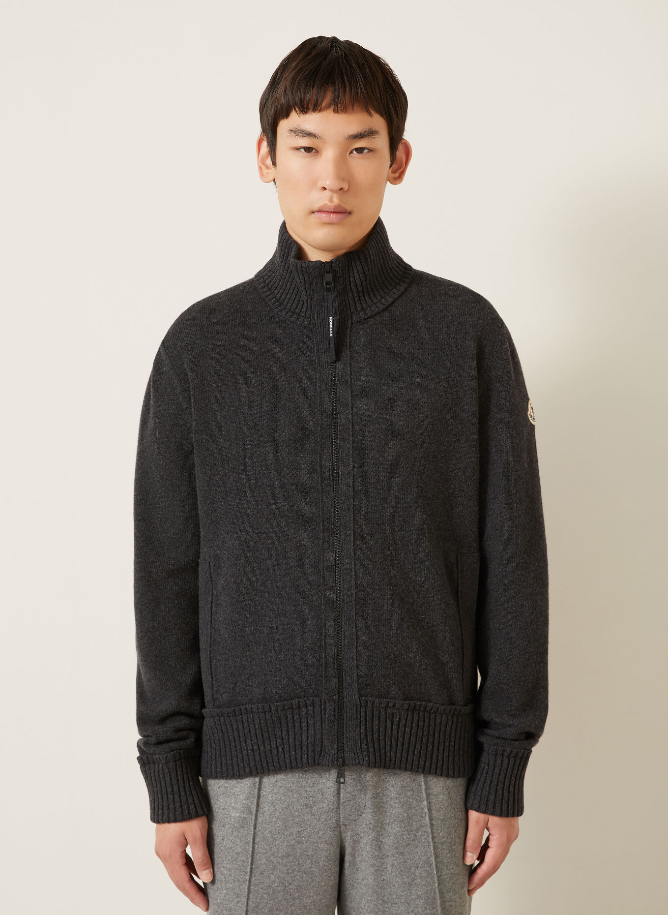 MONCLER Strickjacke: DUNKELGRAU