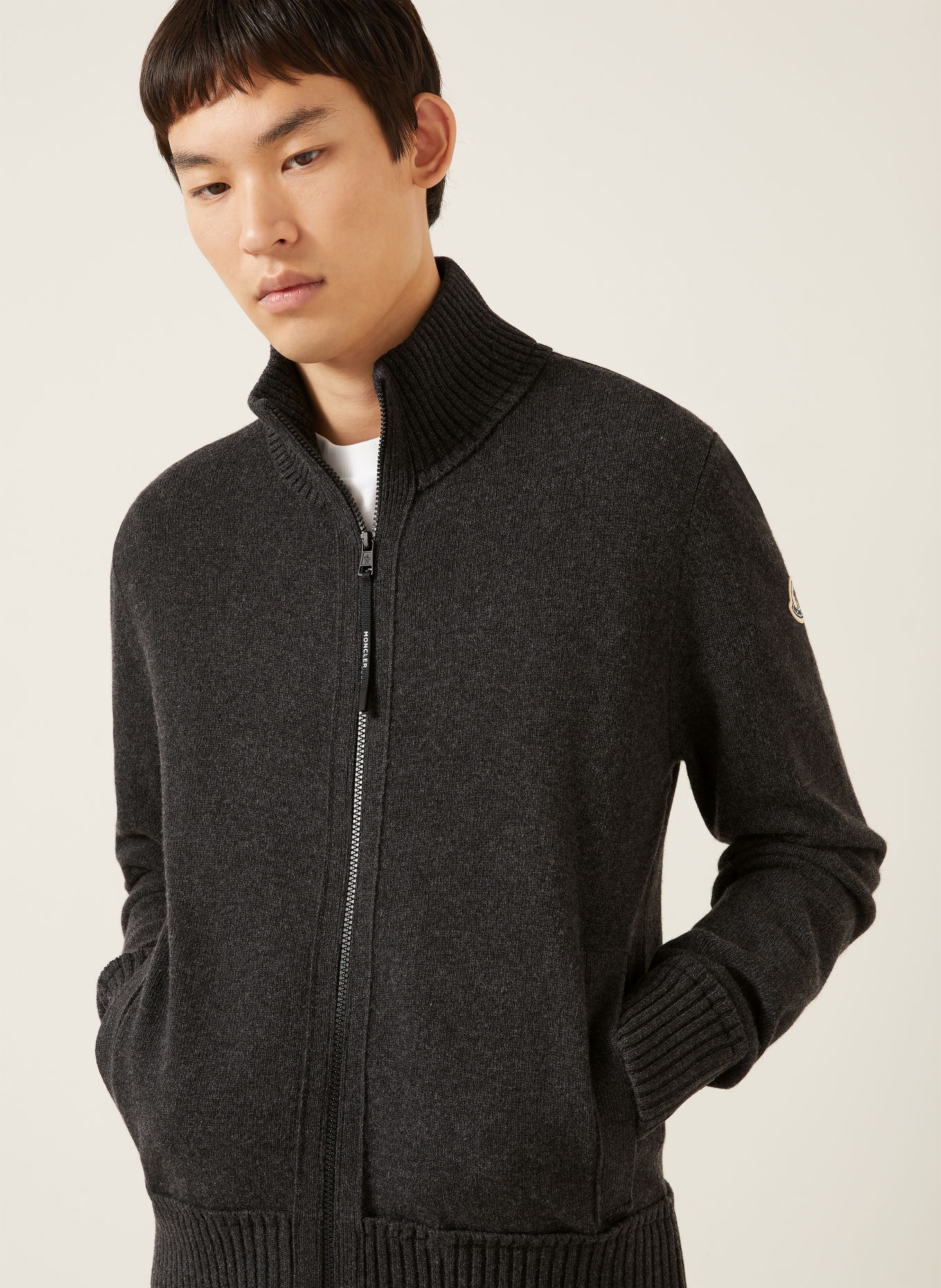 MONCLER Strickjacke: DUNKELGRAU