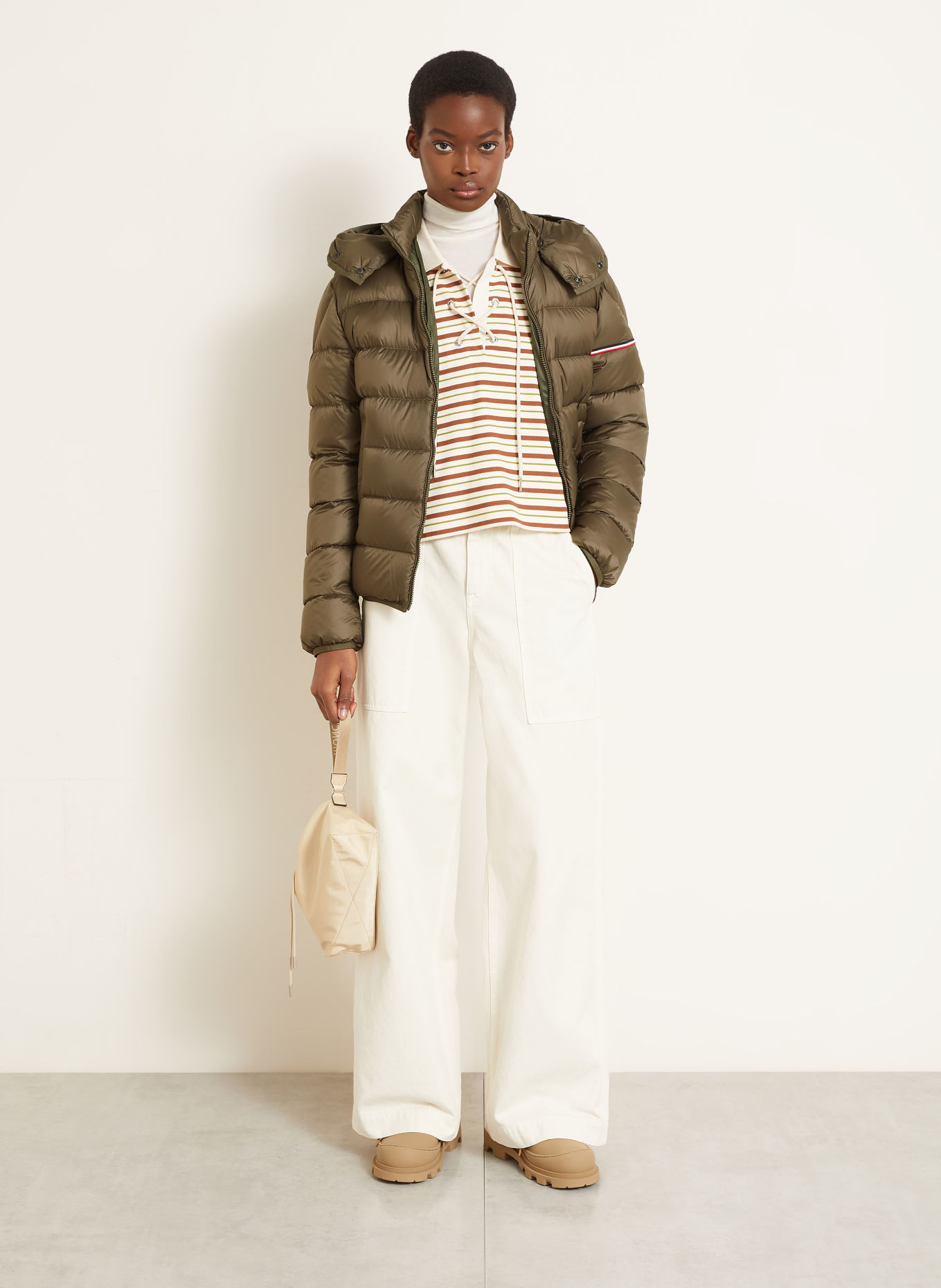 MONCLER Lightweight donsjas RAVENLOCK met afneembare capuchon: OLIJF