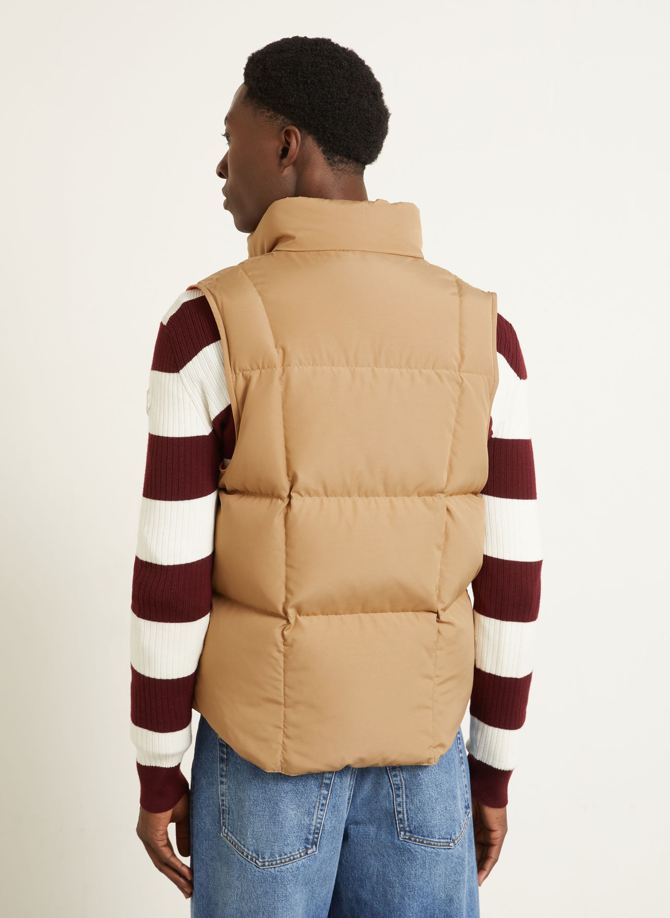 MONCLER BRUMELUNE Down vest: BEIGE