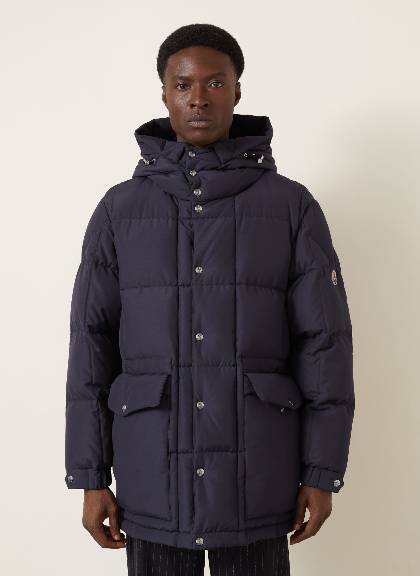 MONCLER SYLMARA Down parka: DARK BLUE