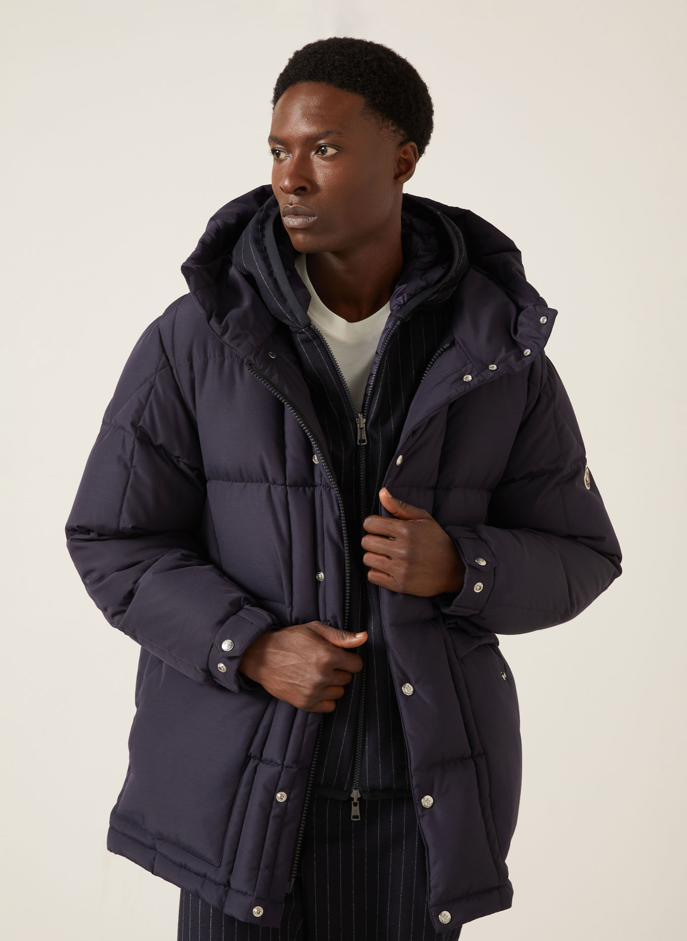 MONCLER SYLMARA Down parka: DARK BLUE