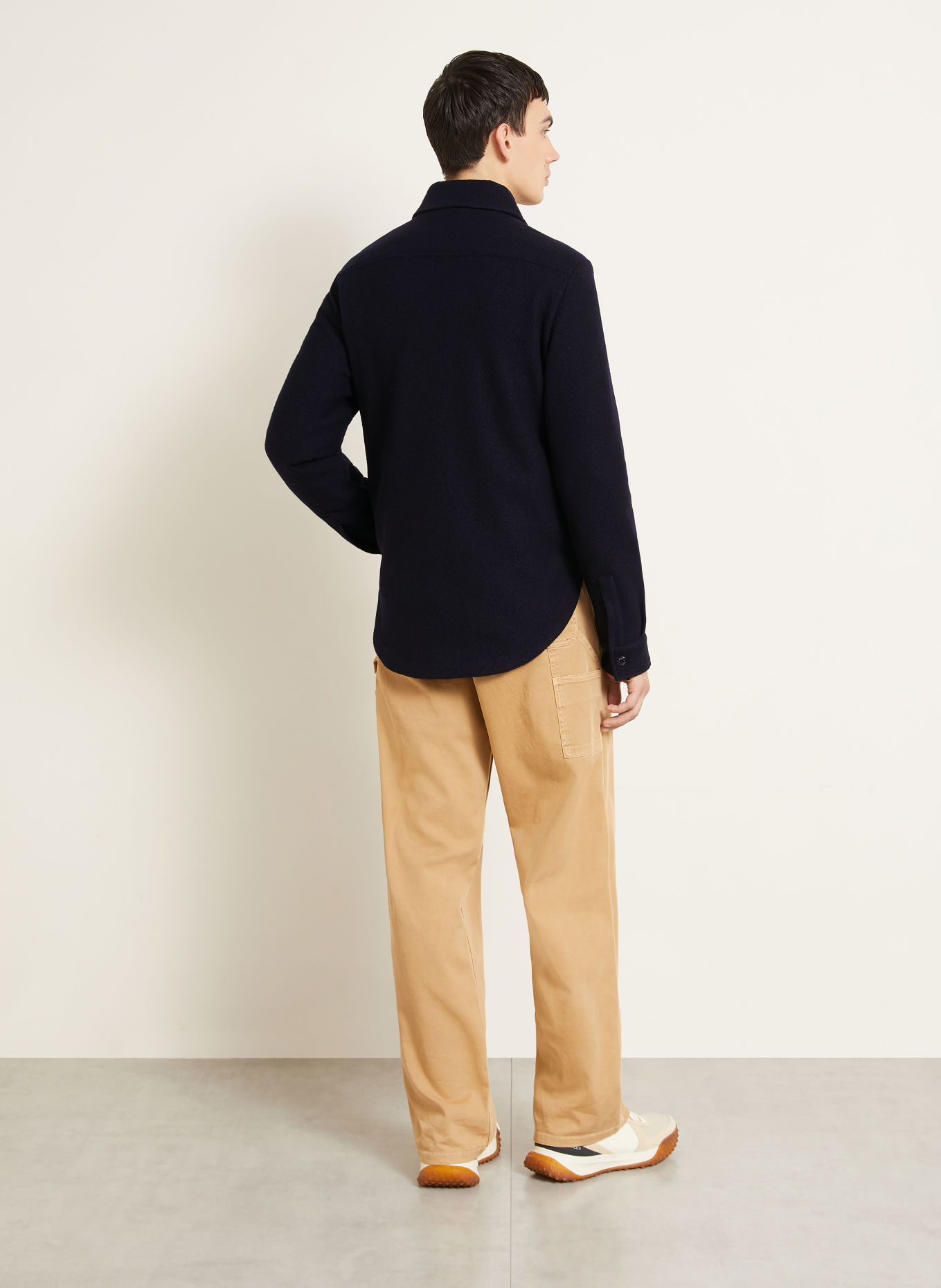 MONCLER Bouclé-Jacke: DUNKELBLAU