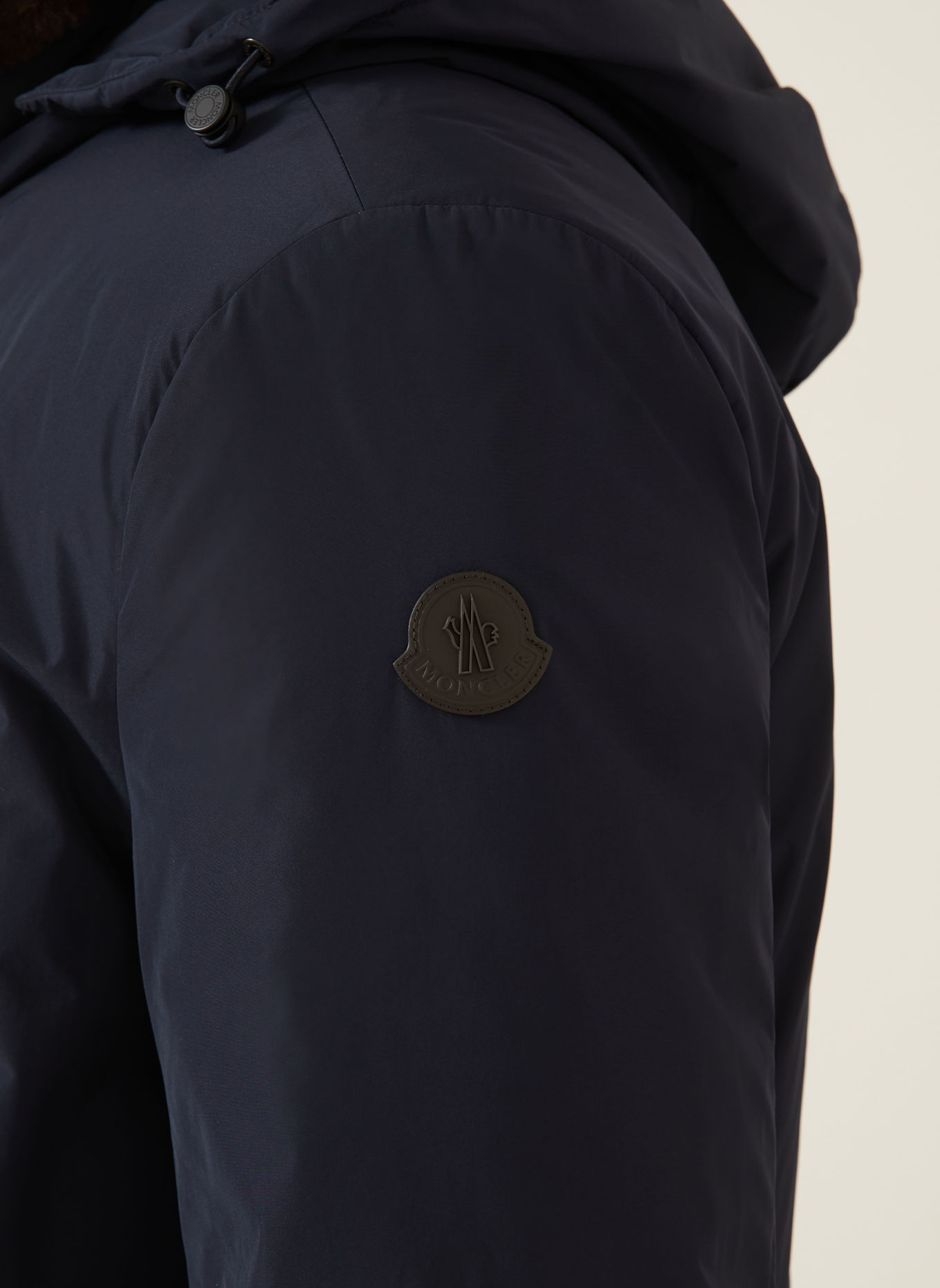 MONCLER OKEFEN Down parka with Detachable Hood: DARK BLUE