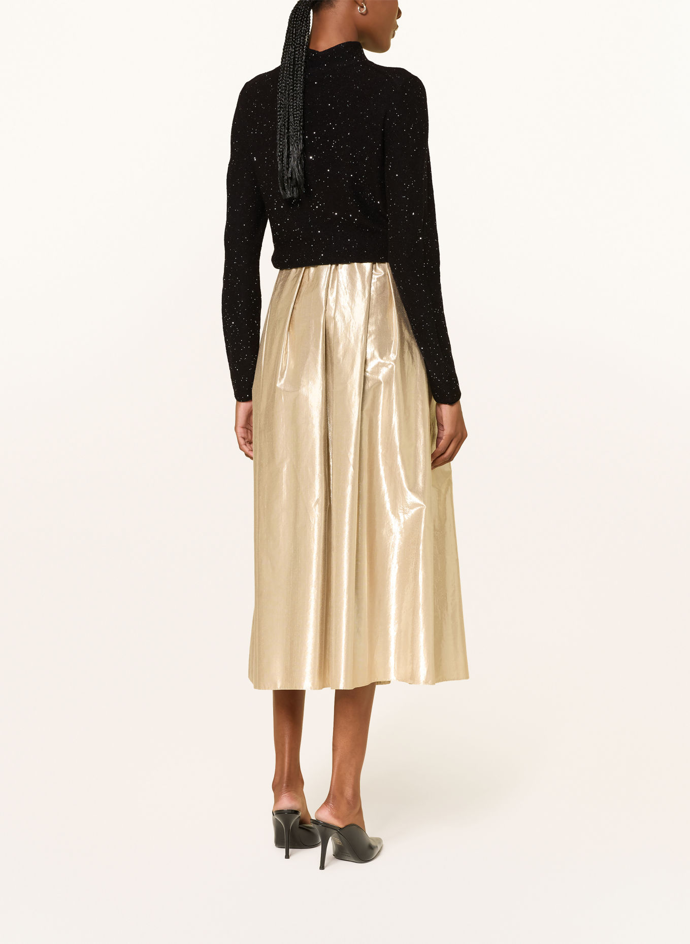 LUISA CERANO Pullover mit Pailletten: SCHWARZ